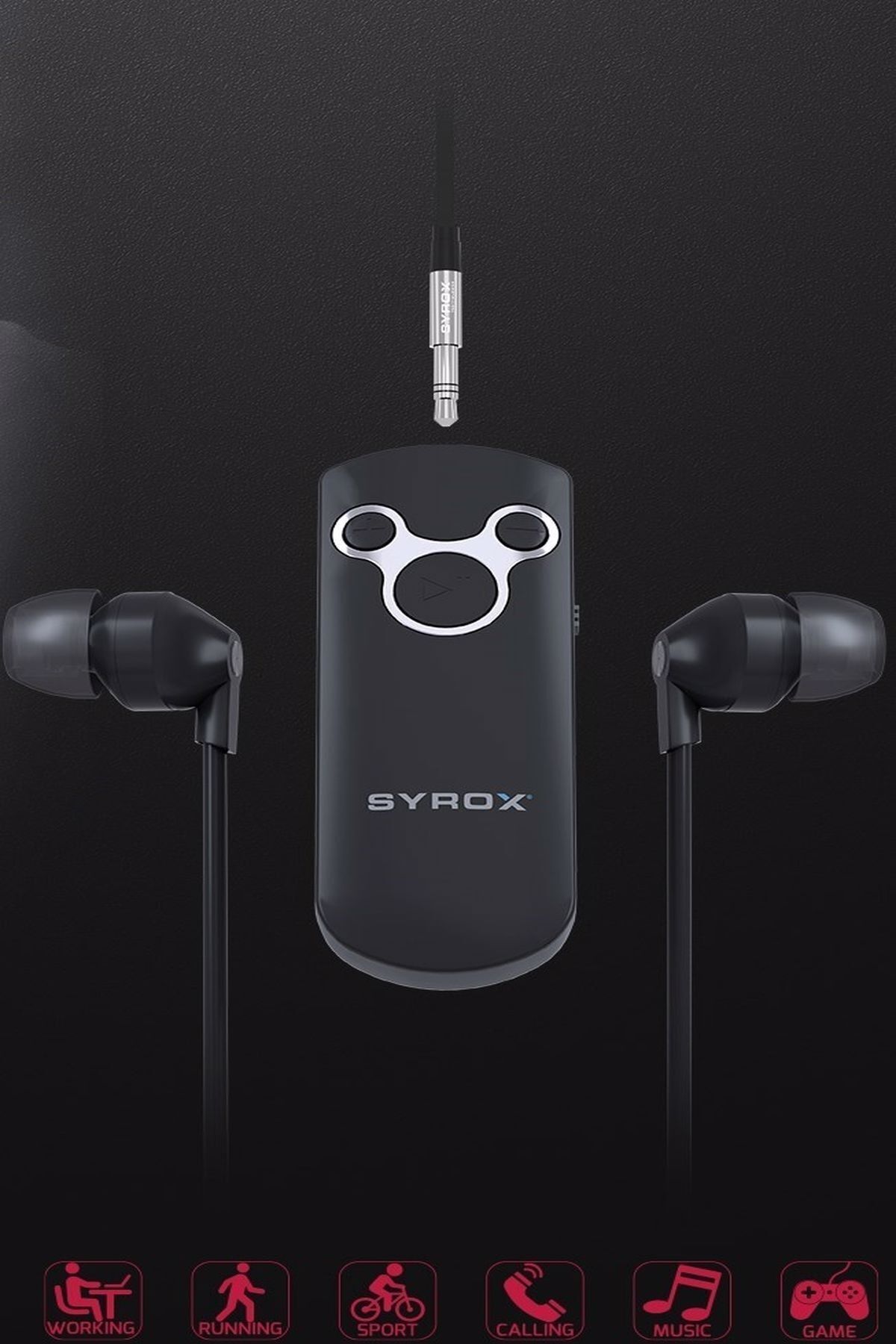 Syrox Mx13 Çift Telefon Destekli Iş Ve Spor Bluetooth Yaka Kulaklığı