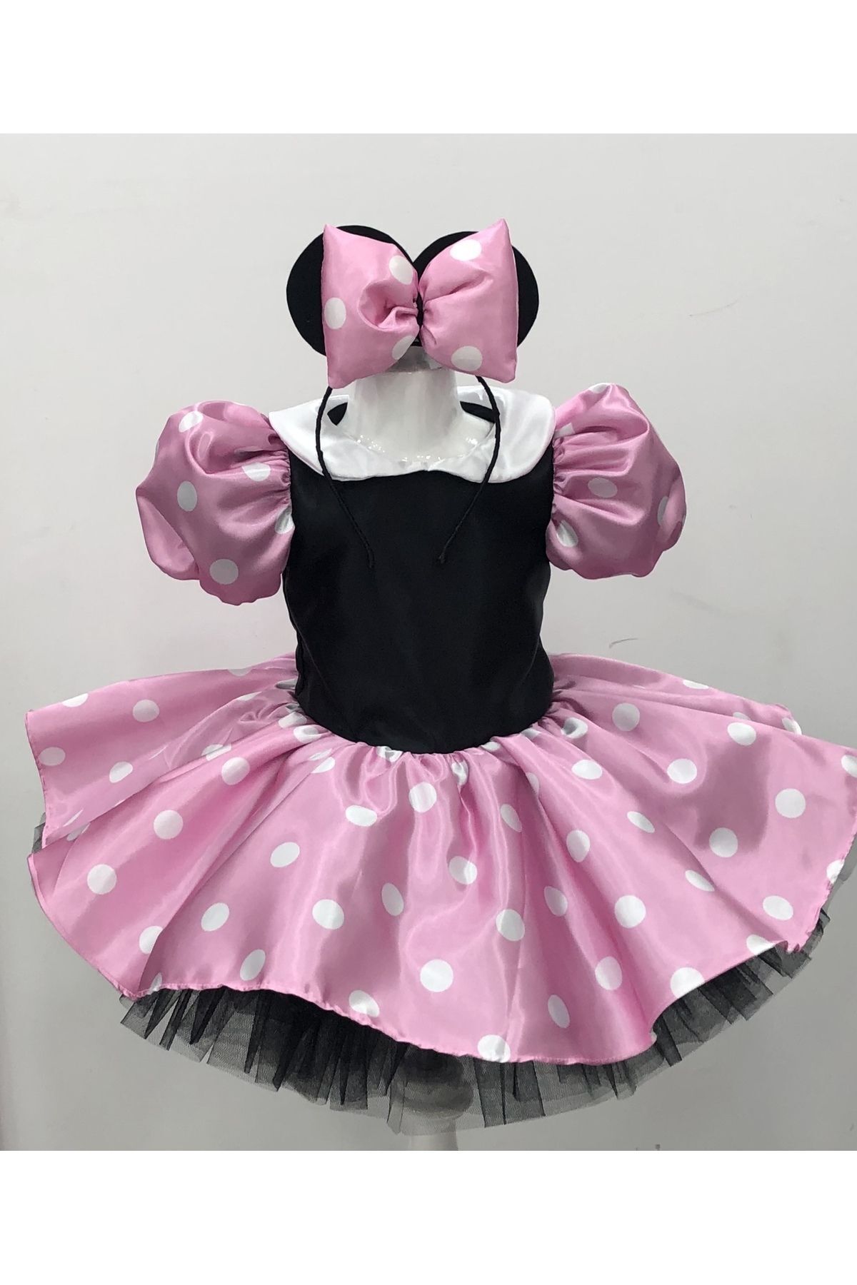 YAĞMUR KOStütüM Minnie Mouse Kız Çocuk Pembe Doğumgünü Elbisesi & Parti Kostümü