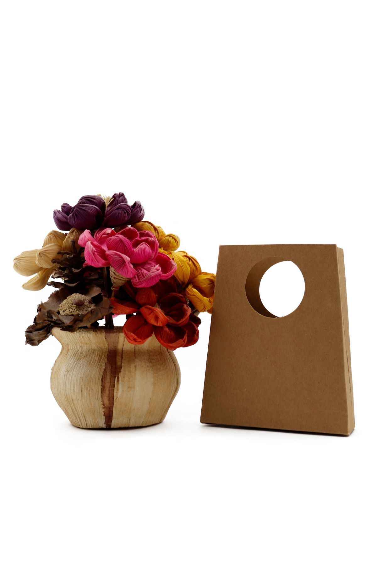 reprodesign Mini Boy 12 x 15 x 3 cm Kraft Özel Tasarım Karton El geçme Poşet 2 Adet