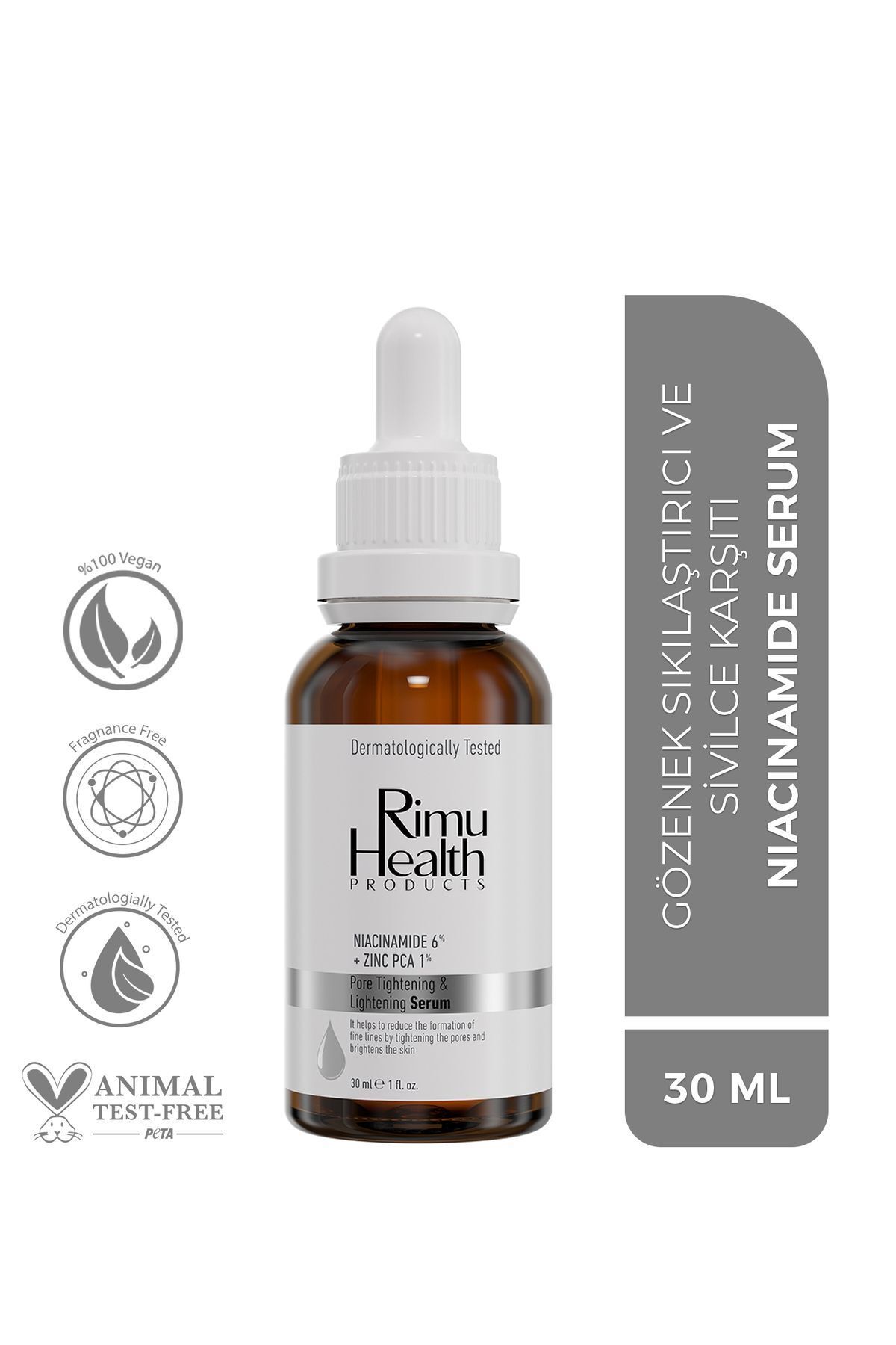 Rimu Health Products Gözenek Sıkılaştırıcı Siyah Nokta Ve Serum 30ml (niacinamide 6%+zınc Pca)