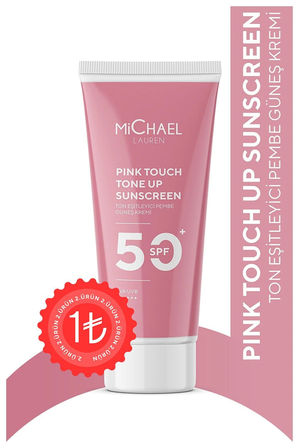 Michael Lauren Cilt Tonu Eşitleyici Pink Touch SPF 50+ Pembe Yüz Güneş Kremi PA++++ 50 ML
