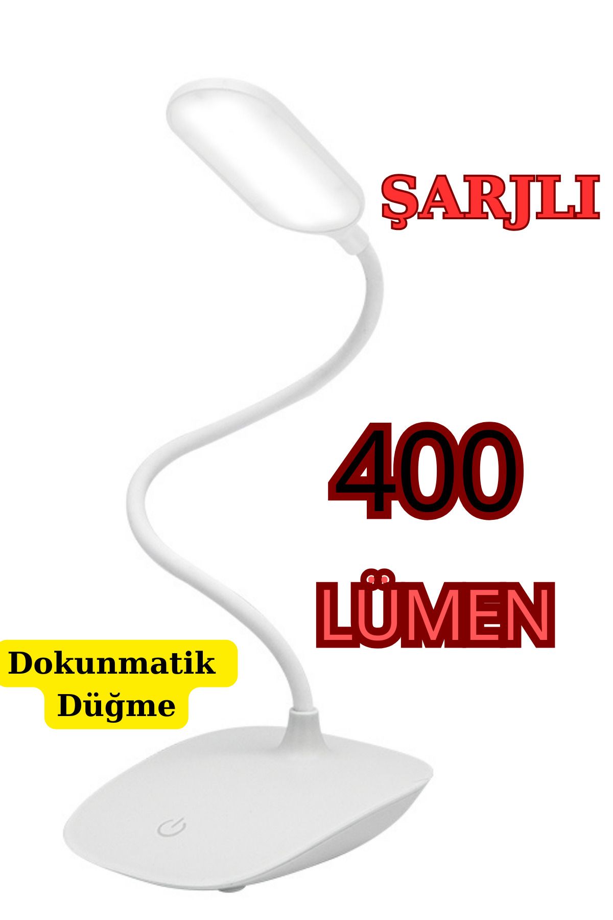 harry 400 Lümen Dokunmatik Şarjlı Beyaz Işık Akrobat Masa Lambası 3 Modlu Kitap Okuma Lambası