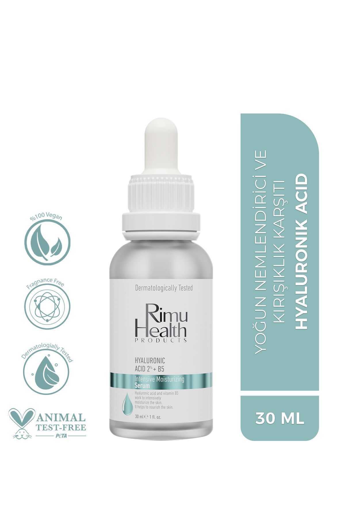 Rimu Health Products Tüm Cilt Tipleri Için Parfümsüz Yoğun Nemlendirici Serum (hyaluronic Acid 2% B5 ) Rm000106