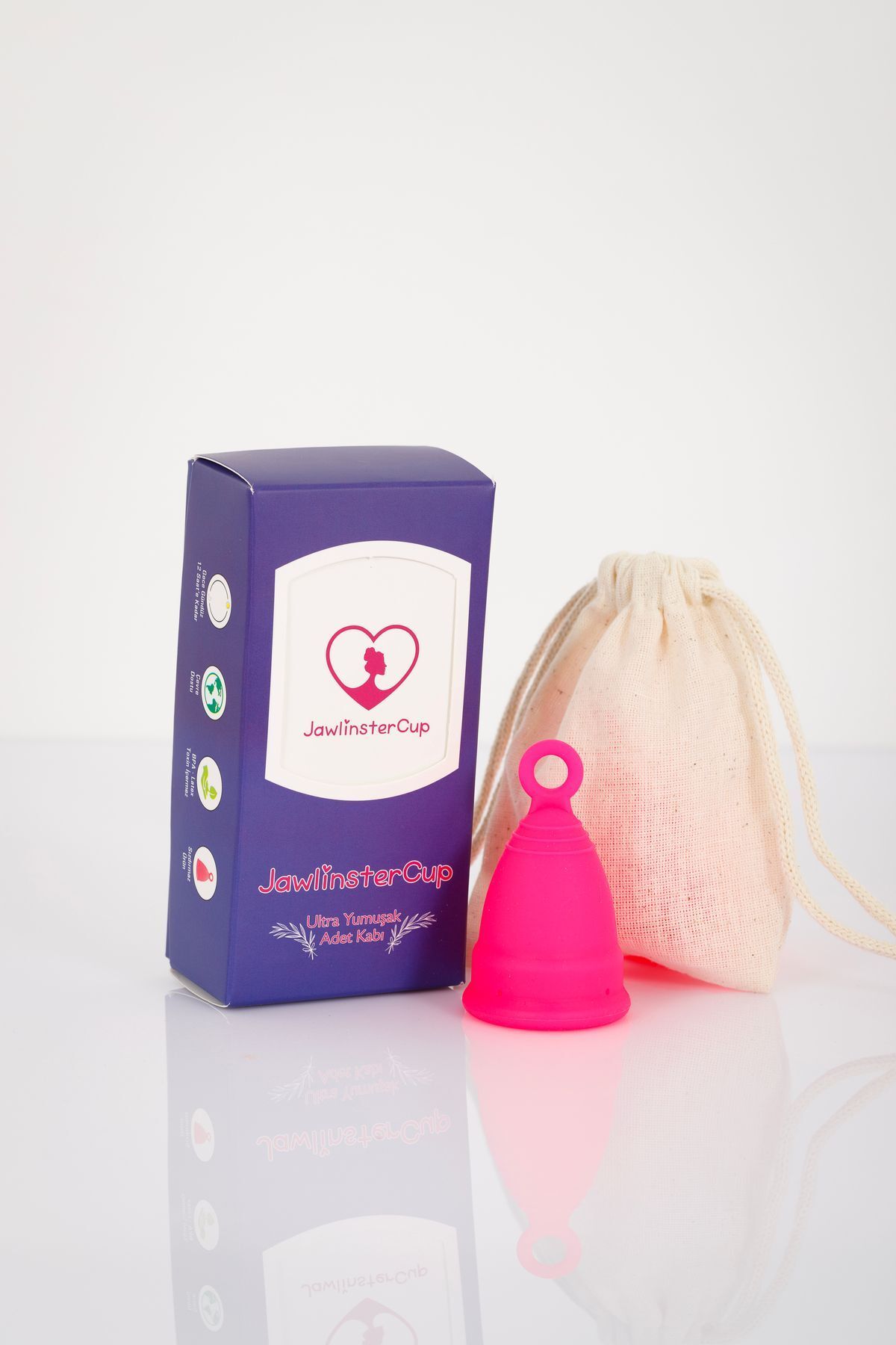 jawlinster Adet Kabı Regl Kabı Menstrual Cup Small Beden Rose Medikal Sınıf Silikon Adet Kabı