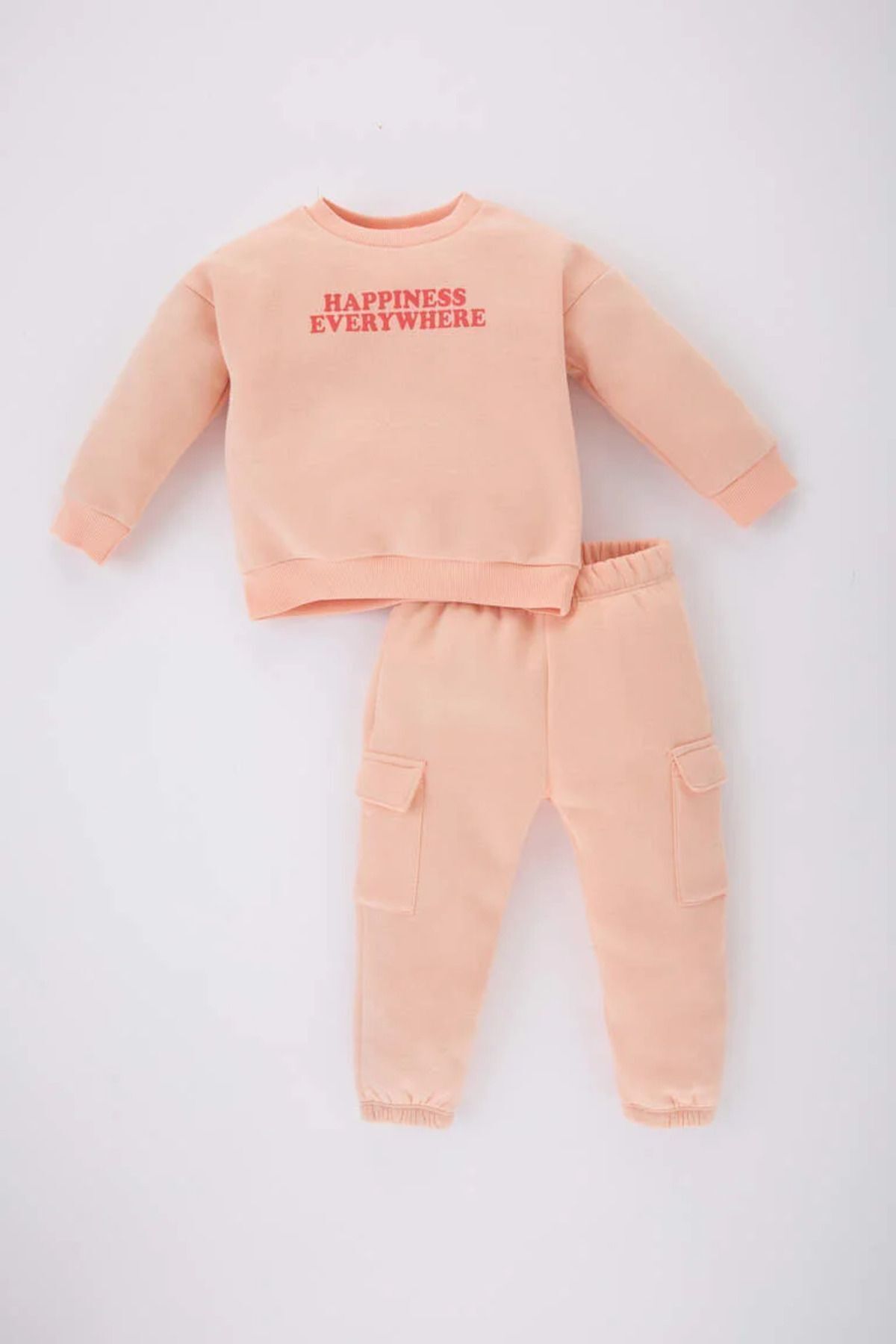 Defacto Kız Bebek Baskılı Sweatshirt Eşofman Altı 2'li Takım C2511a524sp