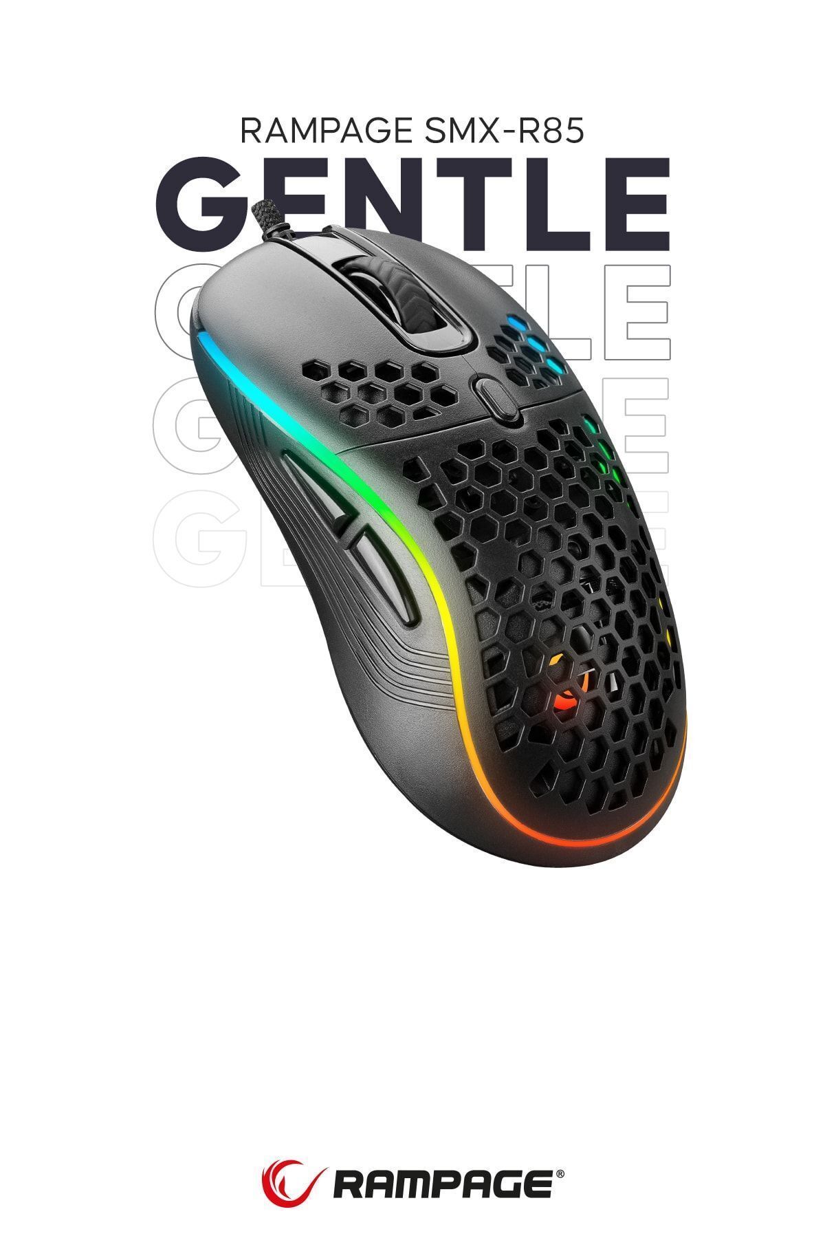 Rampage Smx-r85 Gentle 12800 Dpi Rgb Ledli Makrolu Gaming Oyuncu Mouse