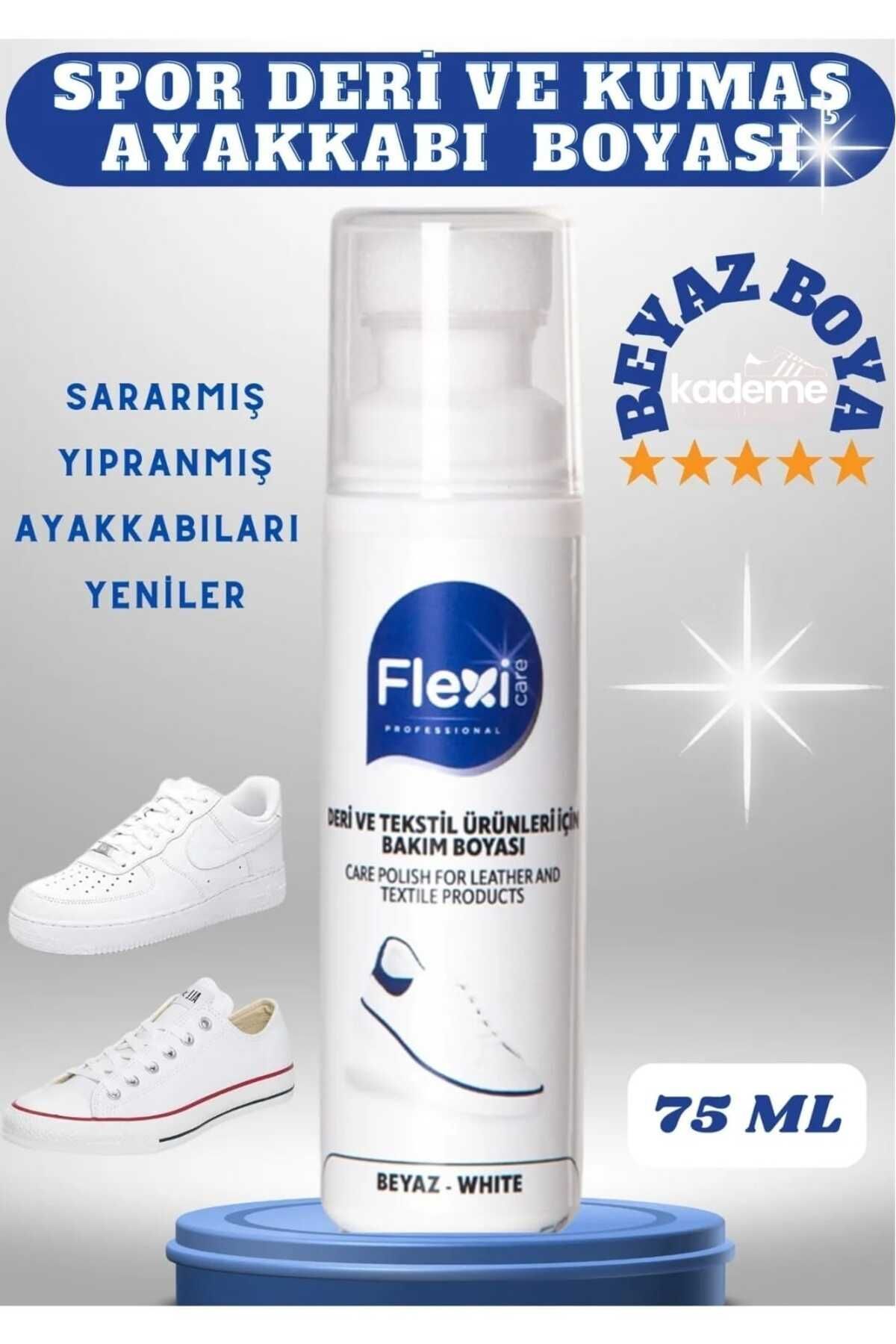 Flexi Beyaz Ayakkabı Boyası Deri Spor Günlük