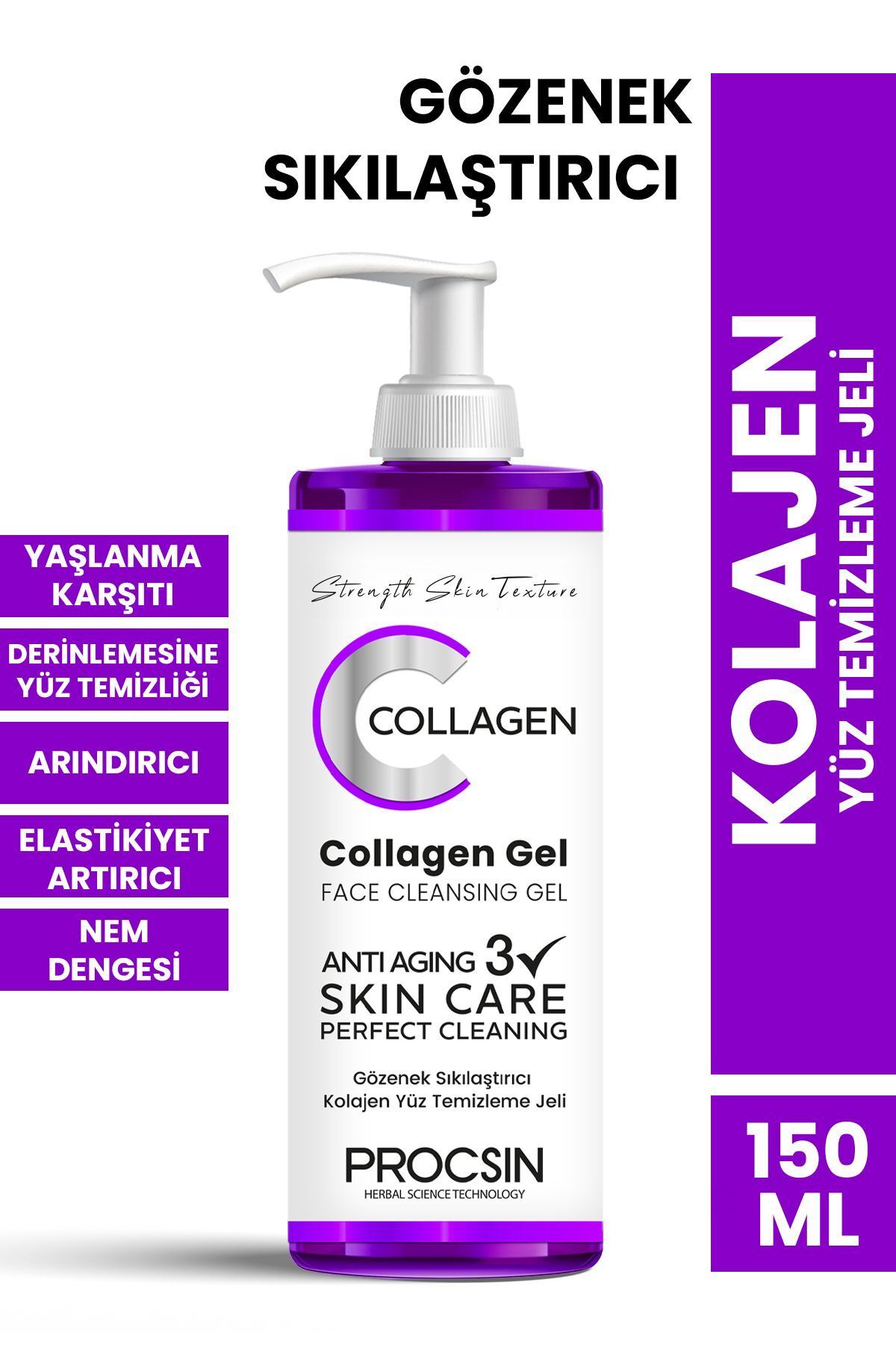 PROCSIN Gözenek Sıkılaştırıcı Kolajen Yüz Temizleme Jeli 150 ML