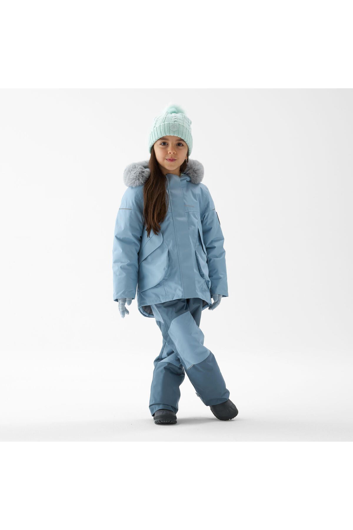 Decathlon Çocuk Sıcak Tutan Outdoor Kar Pantolonu - Mavi / Gri - SH500 - -3°C