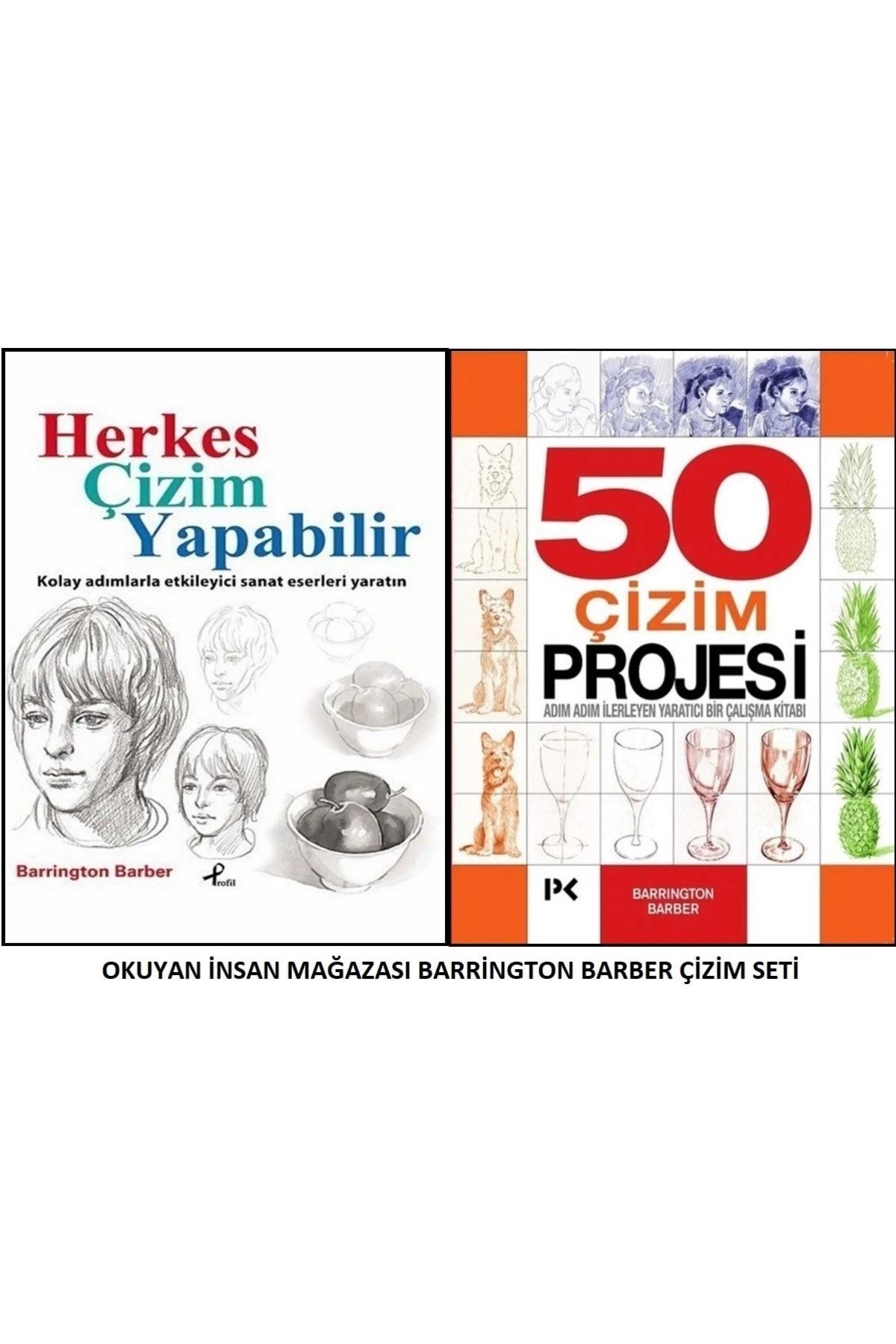 Profil Kitap Barrington Barber Çizim Gelişim Seti 2 Kitap Herkes Çizim Yapabilir - 50 Çizim Projesi