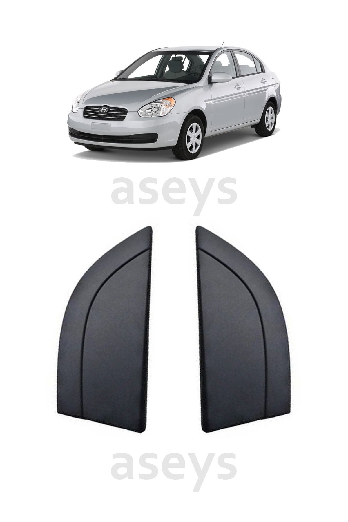 Yerli Hyundai Accent Era Arka Kelebek Cam Kapağı Sağ Ve Sol Ikili Takım