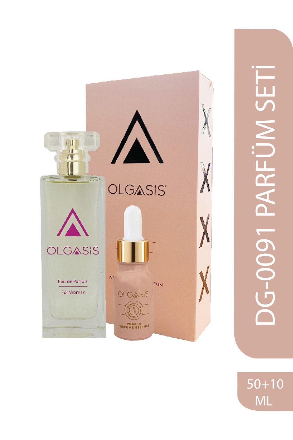 Olgasis Dg-0091 Sedir, Yeşil Elma Kadın Parfümü Edp 50 Ml+ 10ml Saf Konsantre Parfüm Esansı Alkolsüz