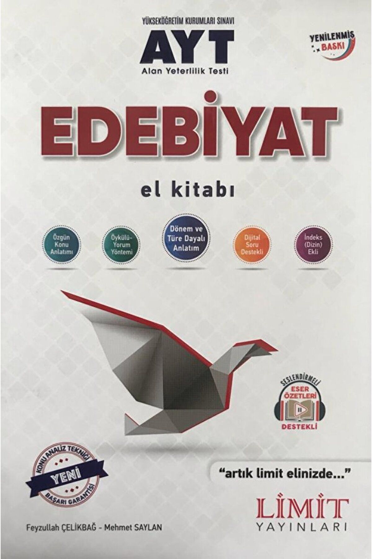 Limit Yayınları 2023 AYT Edebiyat El Kitabı / Feyzullah Çelikbağ / Limit Yayınları / 9786052755839