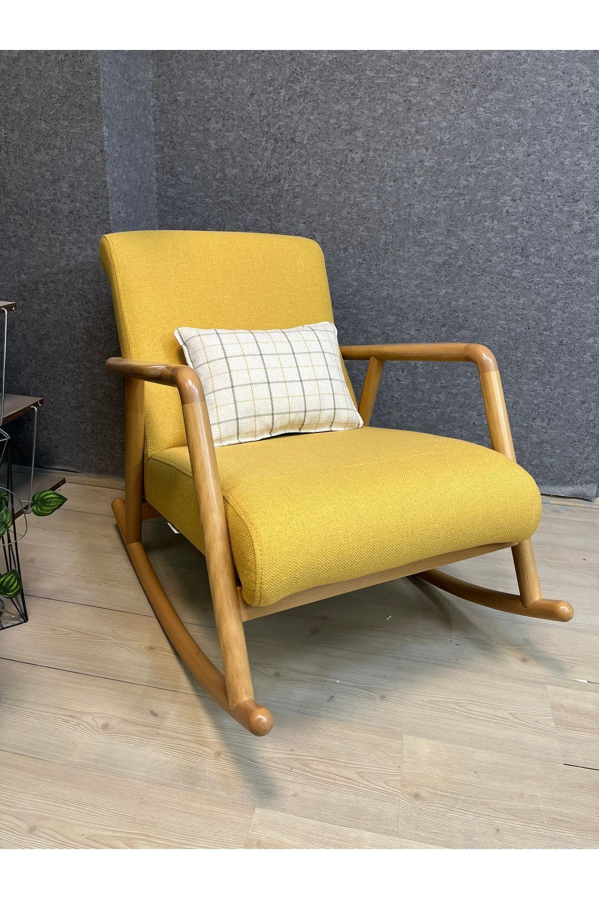 Asedia Minito Naturel Sarı Sallanan Sandalye Dinlenme Koltuğu Babalar Günü Hediyesi