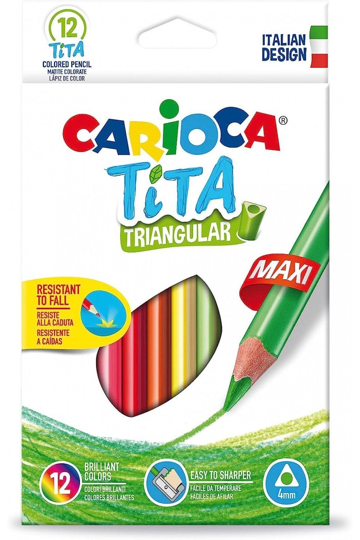 Carioca Tita Maxi 12'li Jumbo Kuru Boya Kalemi / 42789