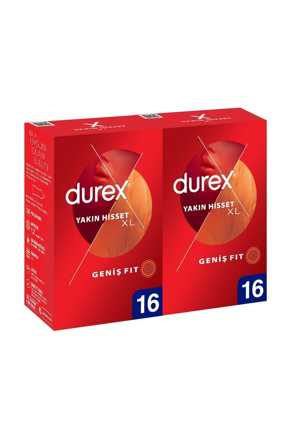 Durex Yakın Hisset Xl İnce Prezervatif 32'li (16x2 Adet), Geniş Fit