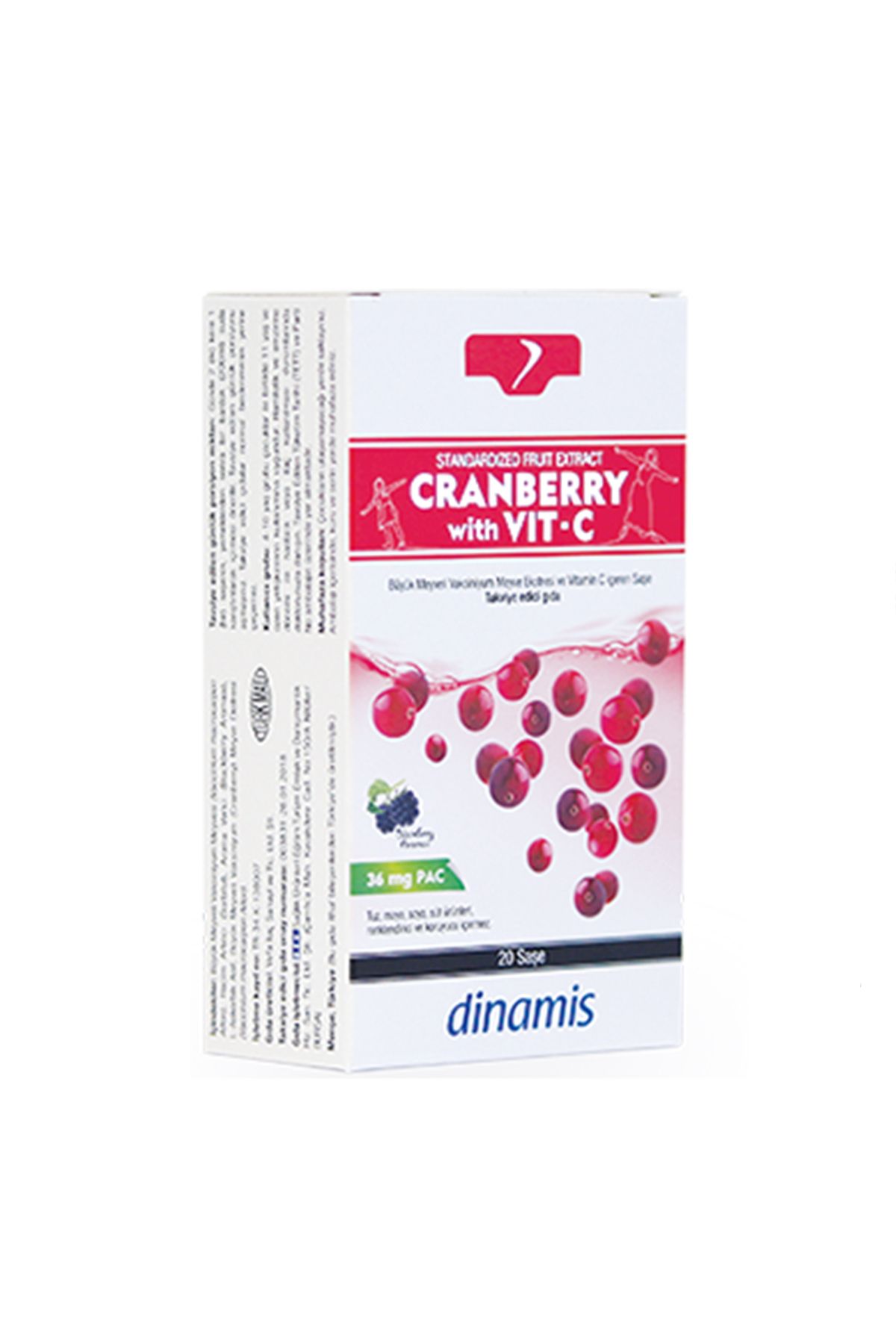 DİNAMİS Dinamis Cranberry With Vit-c Takviye Edici Gıda 20 Saşe