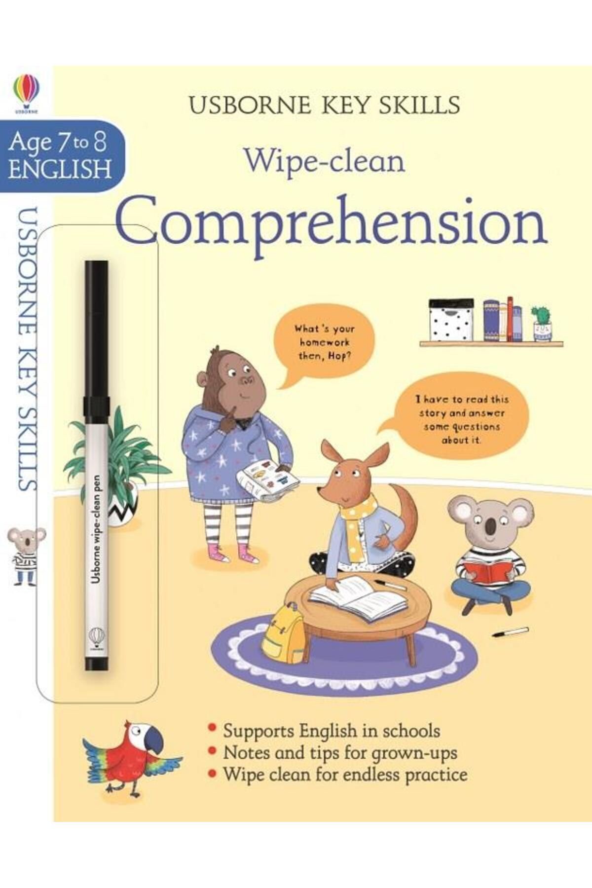 Usborne Key Skills Wipe Clean Comprehension 7-8