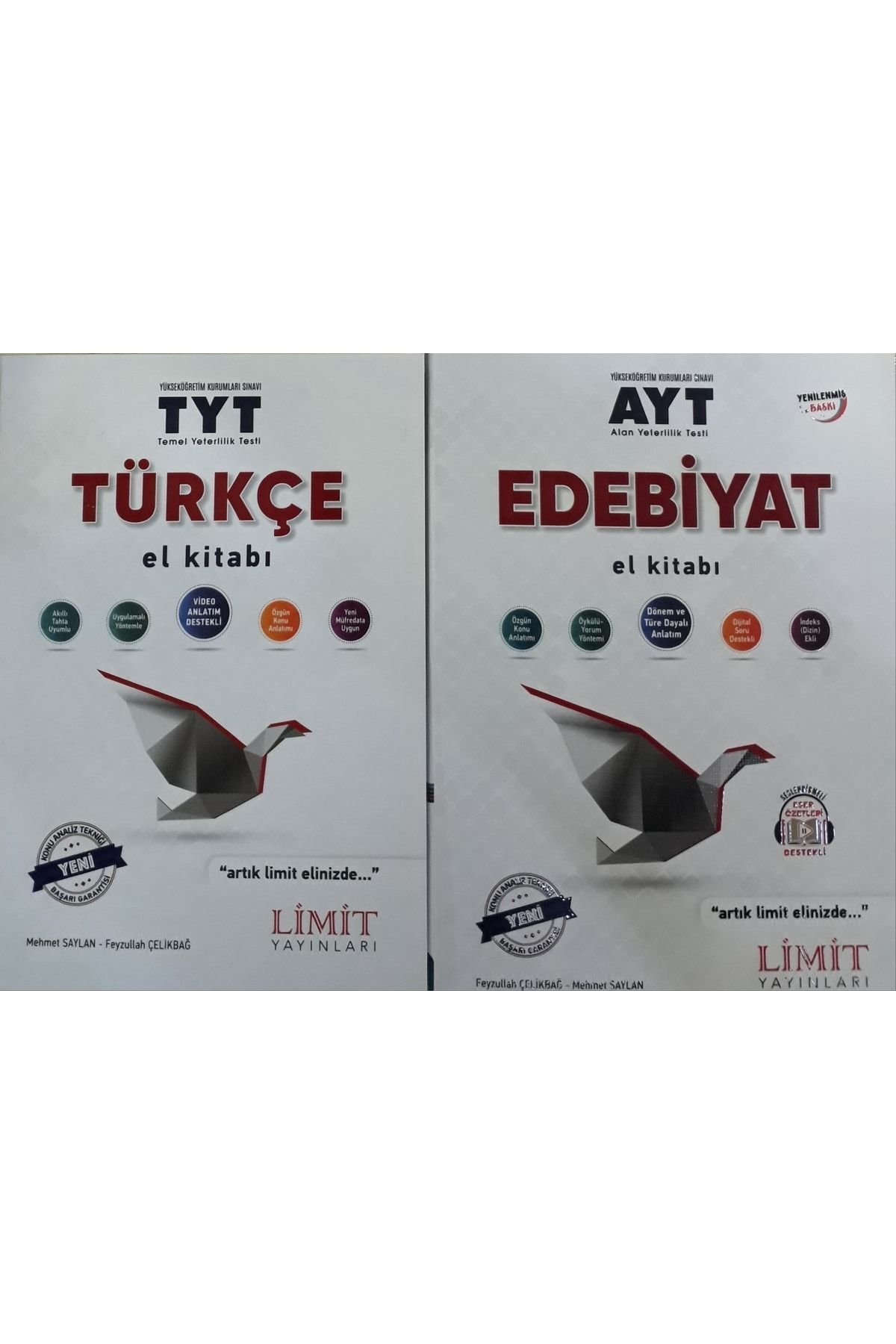 Limit Yayınları 2023-2024 Limit Tyt Türkçe Ayt Edebiyat El Kitabı Seti