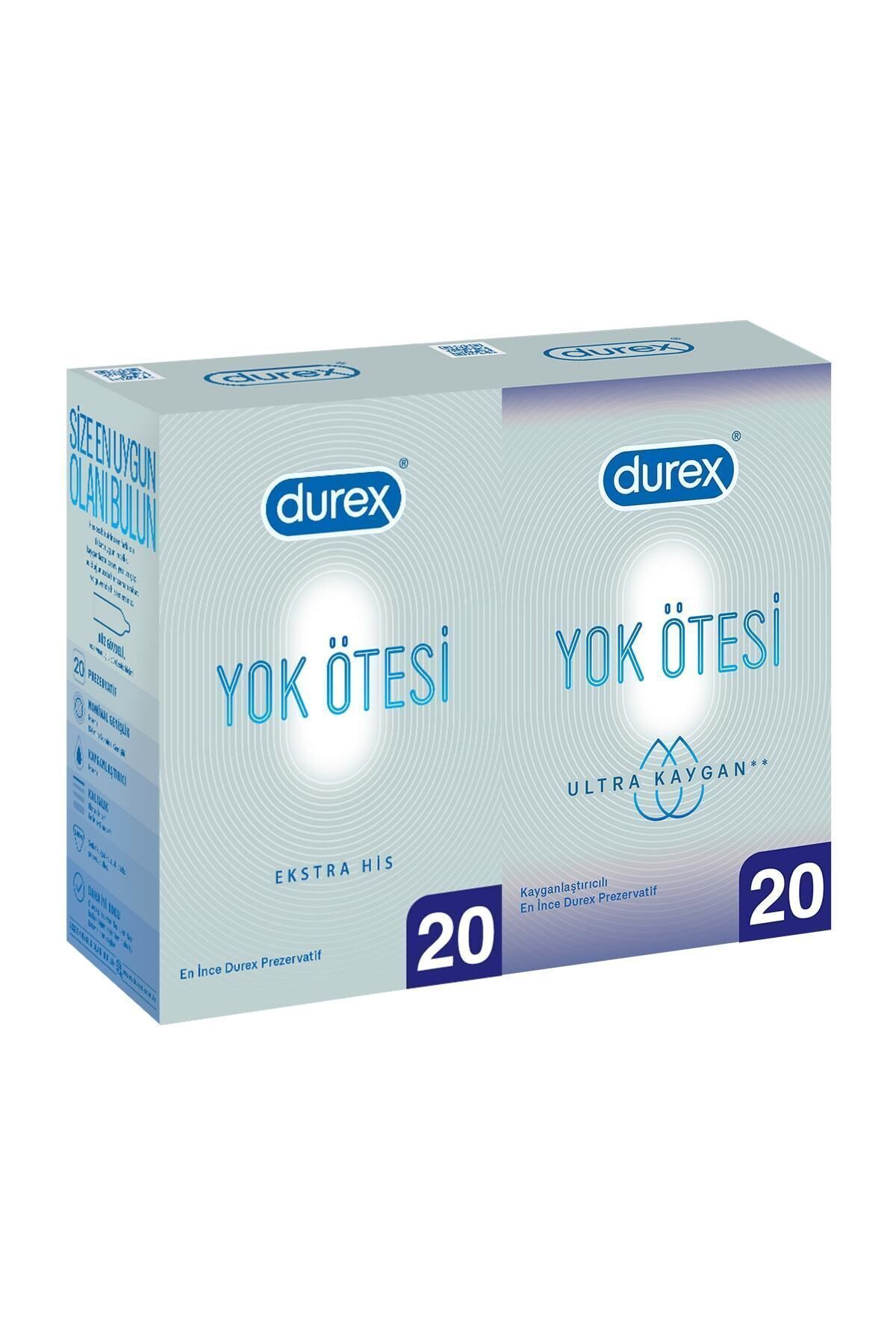 Durex Yok Ötesi Extra His + Ultra Kaygan Prezervatif 40'lı Ekonomik Paket