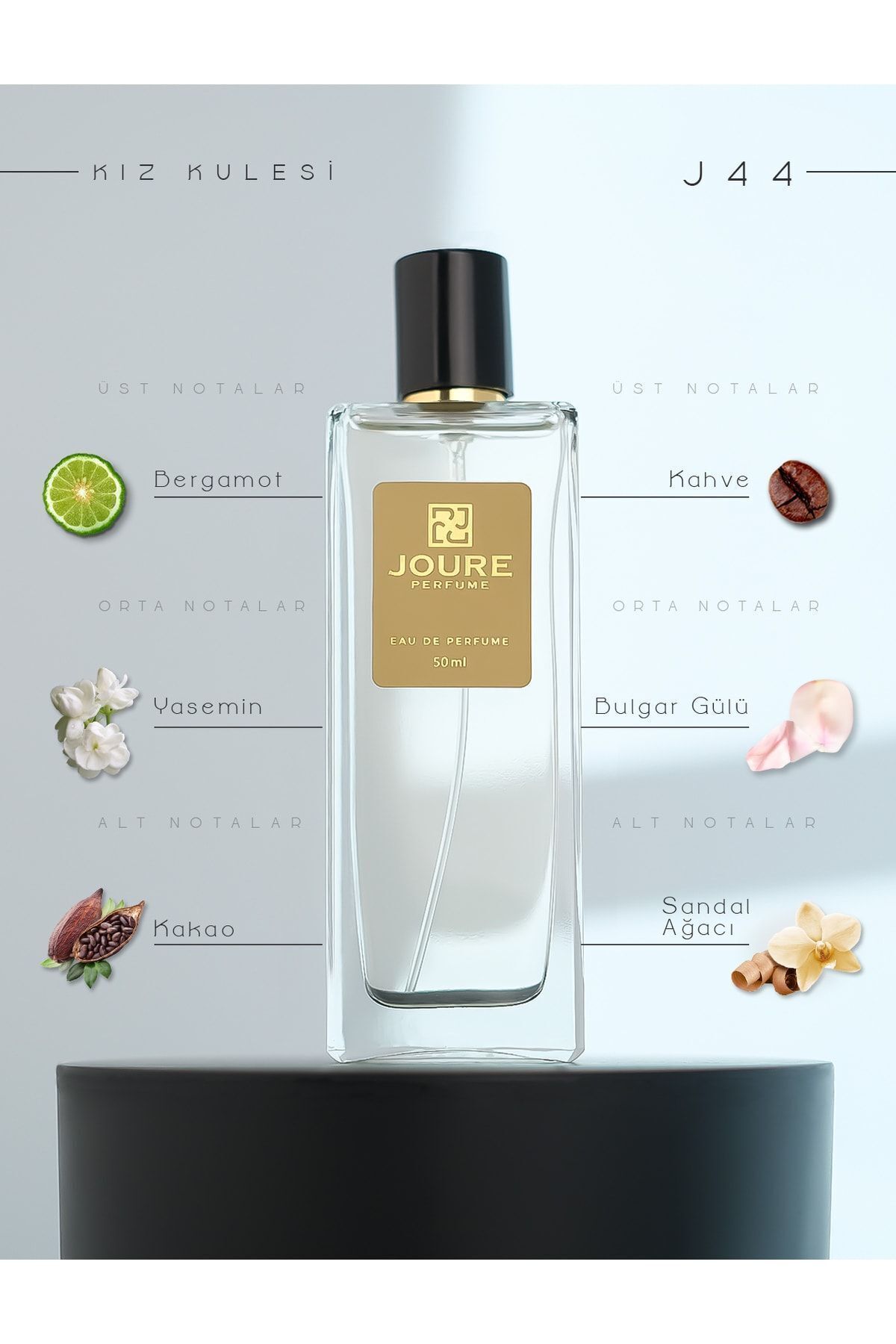 JOURE PERFUME Joure J44 - Çiçeksi Oryantal Tatlı Vanilya Kokulu 50ml Kalıcı Edp Kadın Parfüm ?tir