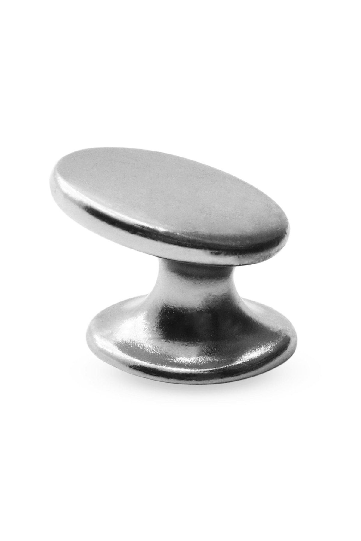Badem10 Parmak Çekmece Dolap Dolabı Kapak Kulpu Kulpları Kulbu Parlak Krom Metal Düğme Kulp Mobilya Mutfak