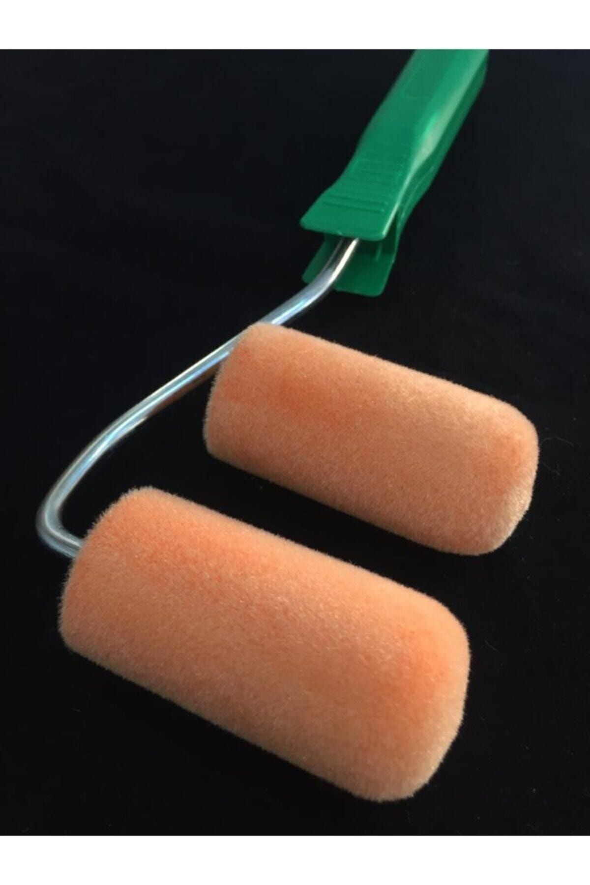 CRAFT HOBİ Iz Bırakmayan Kadife Kaplı Sünger Rulo Set / 2 Adet Kadife Kaplı Rulo 7 Cm + Rulo Sapı 27 Cm