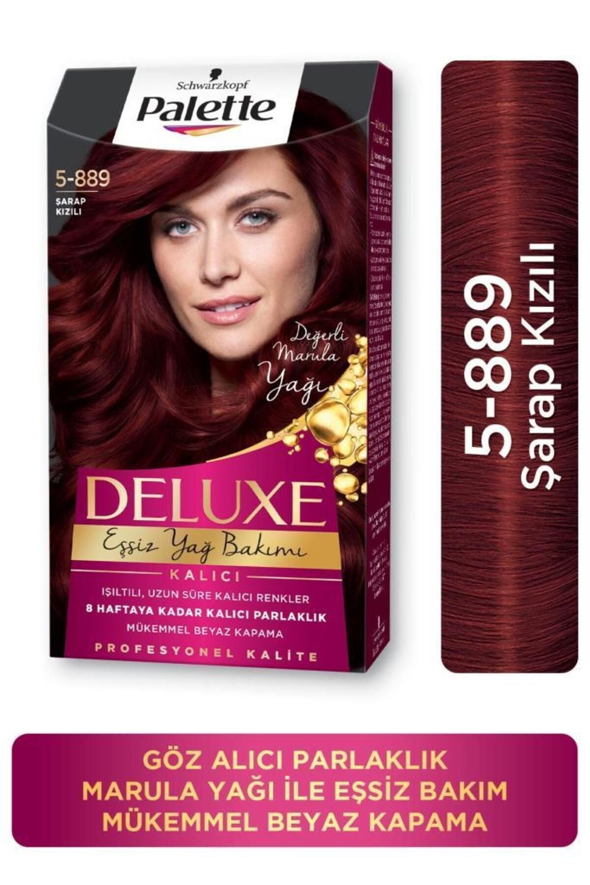 Palette Deluxe 5-889 Şarap Kızılı Saç Boyası