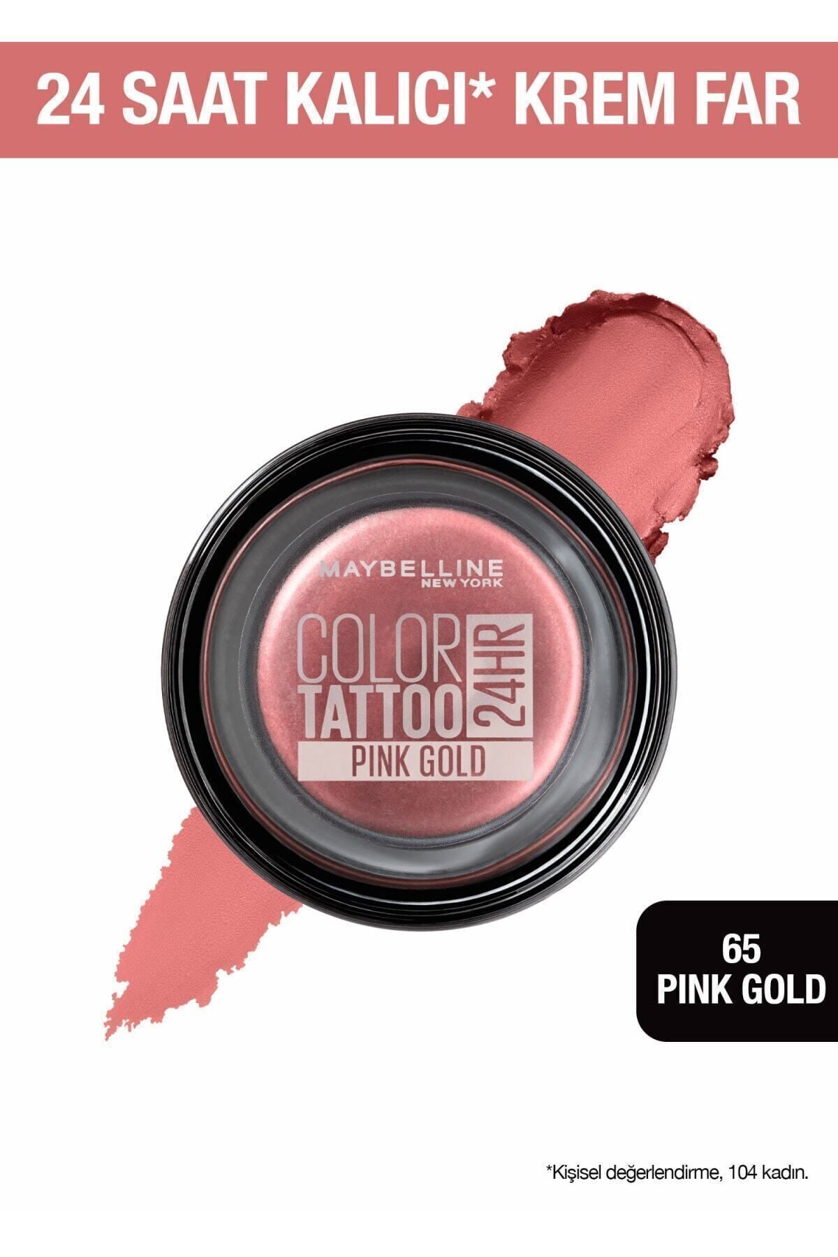Maybelline New York Color Tattoo 24H Göz Farı - 65 Pink Gold - Metalik Pembe