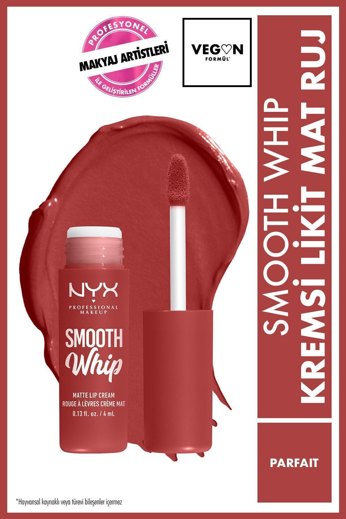 NYX Professional Makeup Smooth Whip Kremsi Likit Mat Ruj - Parfait