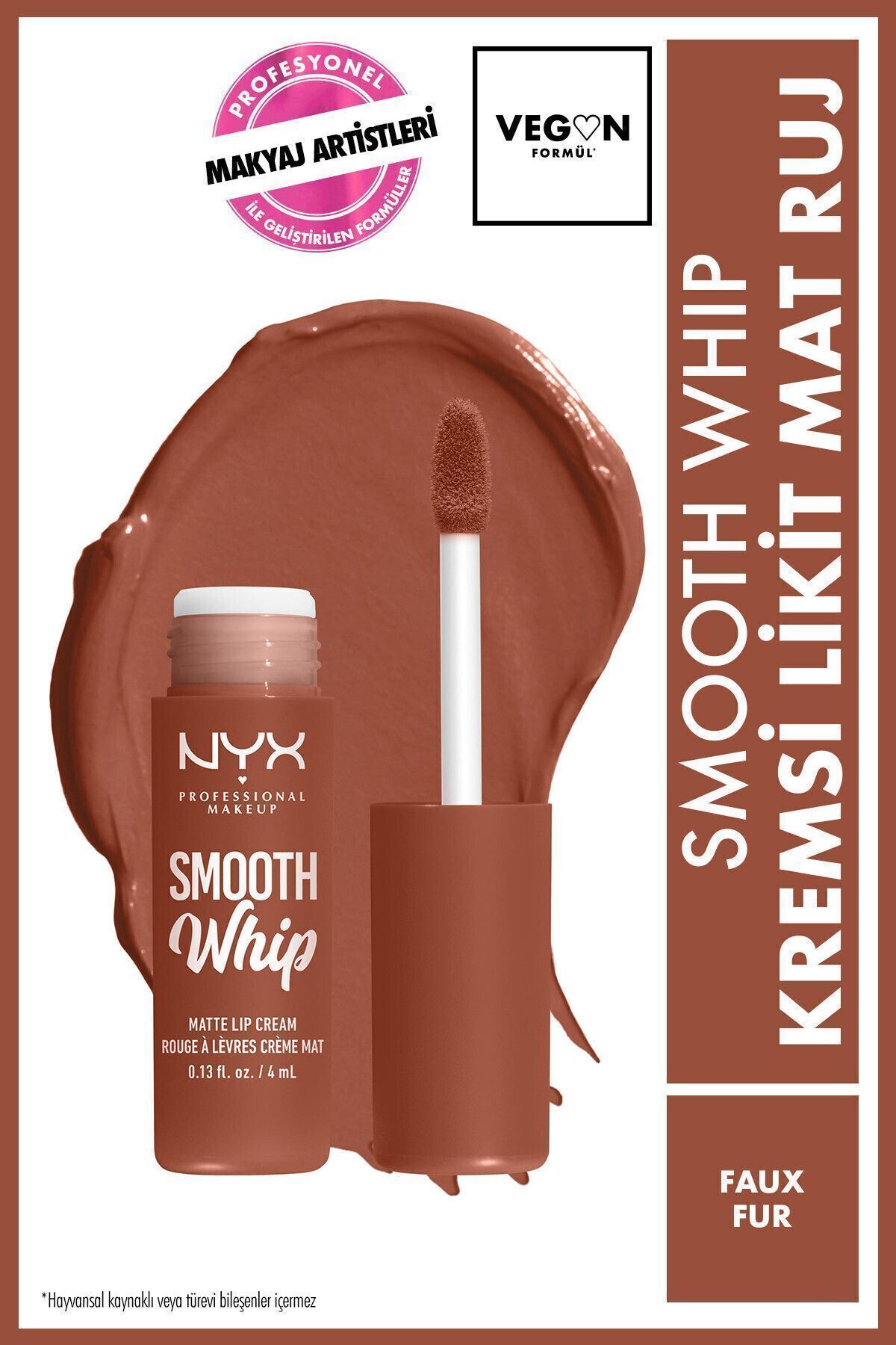 NYX Professional Makeup Smooth Whip Kremsi Likit Mat Ruj - Faux Fur