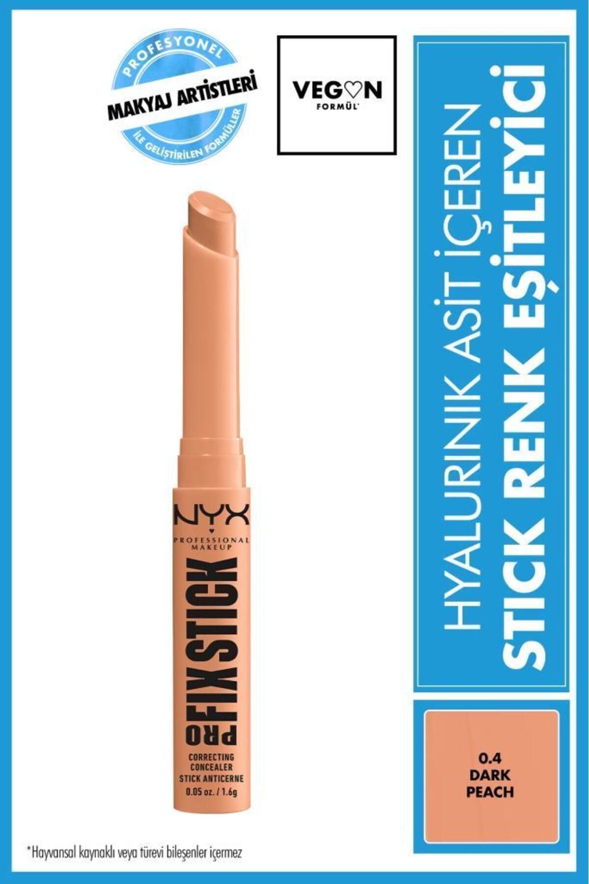 NYX Professional Makeup Pro Fix Stick Renk Eşitleyici - 0.4 Dark Peach