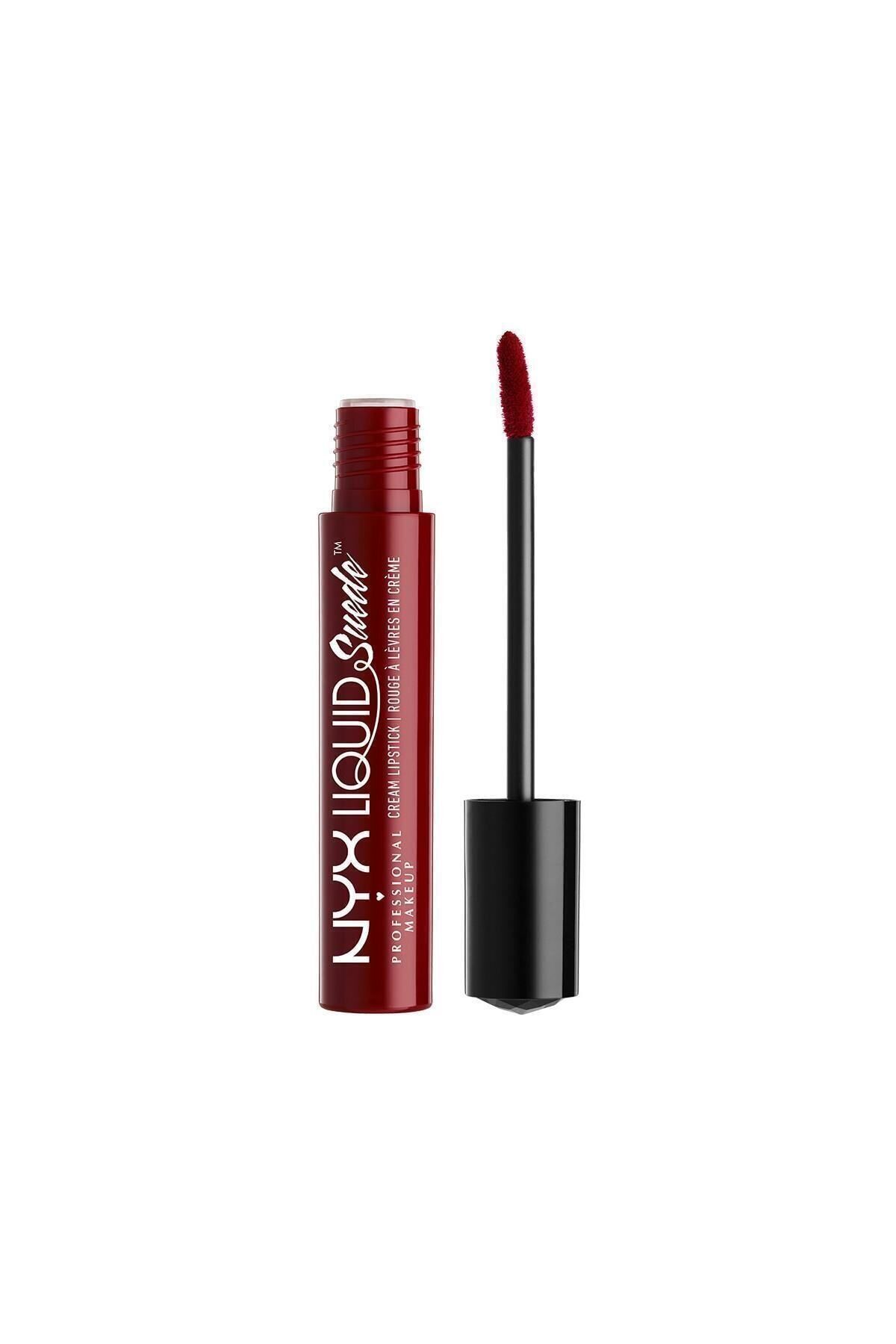 NYX Professional Makeup Uzun Süre Kalıcı Likit Ruj - Liquid Suede Cream Lipstick Cherry Skies 800897840235