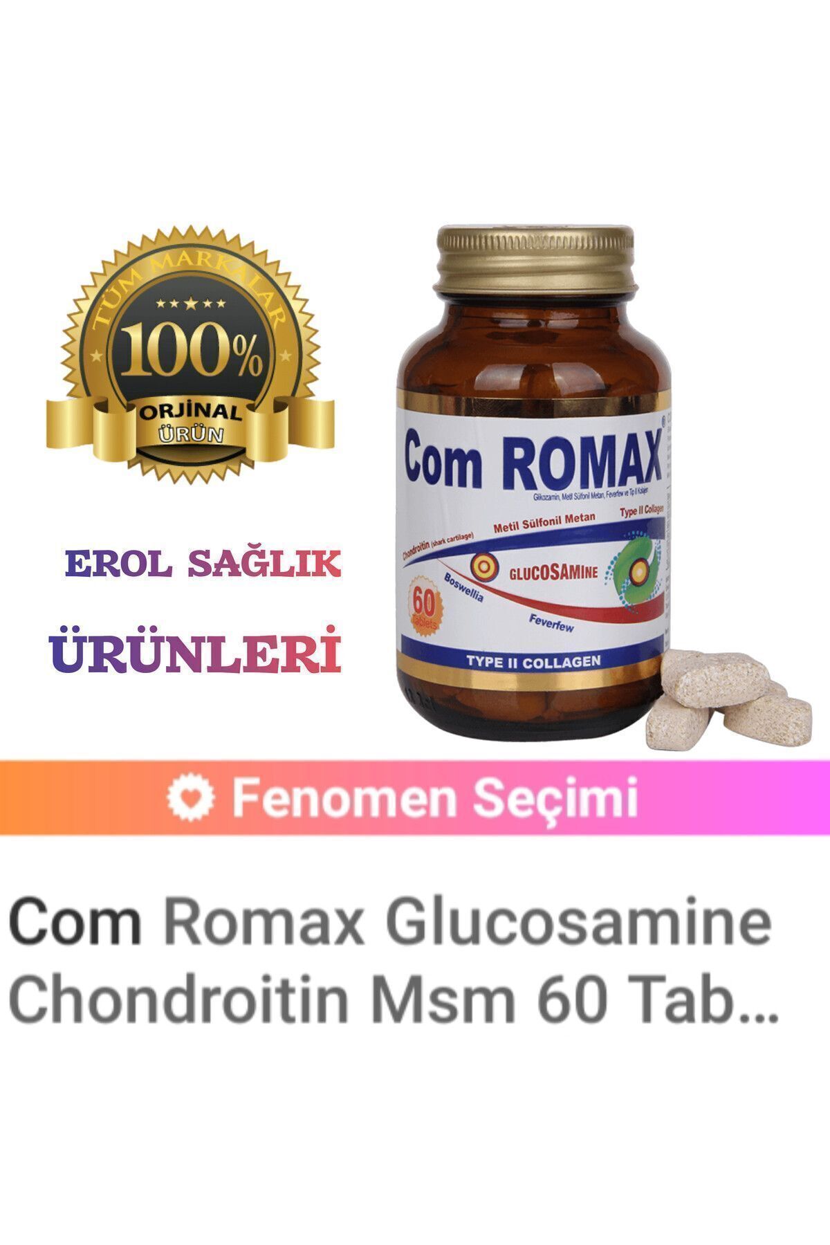 Com Romax Glucosamine Chondroitin Msm 60 Tablet