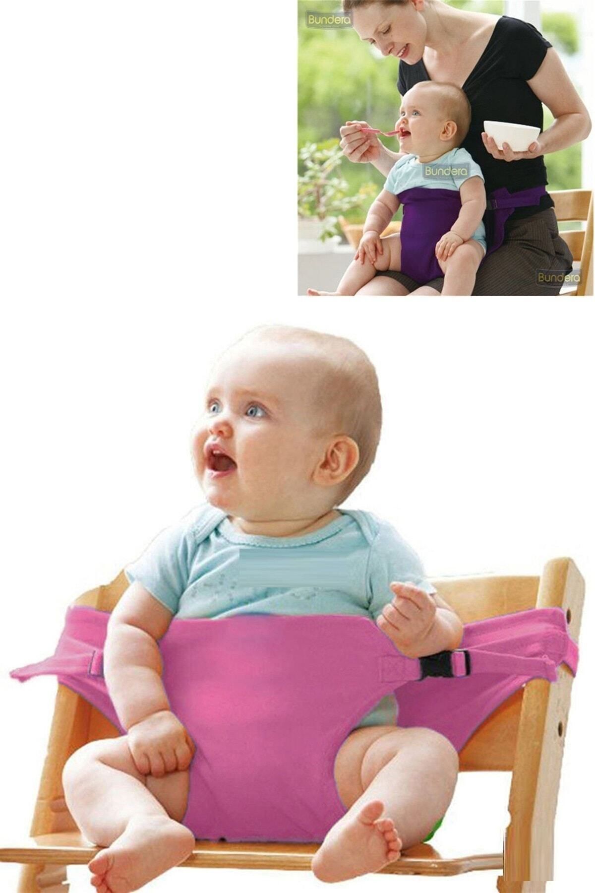 Bundera Bebek Mama Sandalyesi Pembe Emniyet Kemeri, Bebek Güvenlik Kemeri  Kilit Bebek Koruma Koruyucu Kılıf