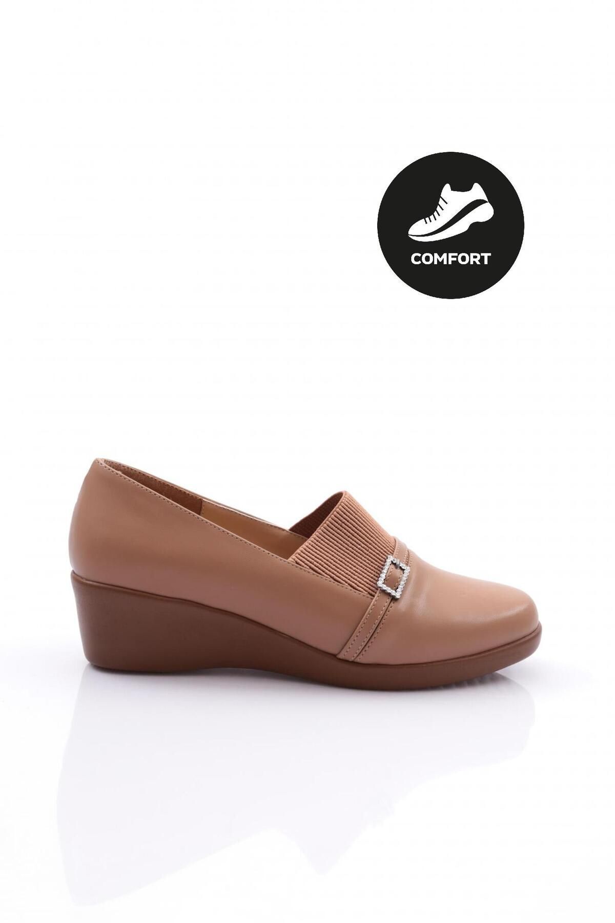 Dgn 23092 Kadın Comfort Ayakkabı Vizon