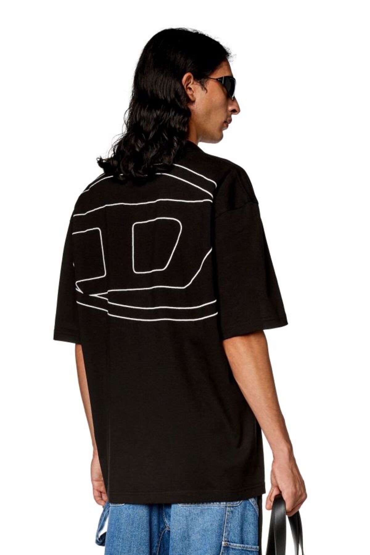 Diesel Erkek Logo Detaylı Polo Yaka Siyah T-shirt