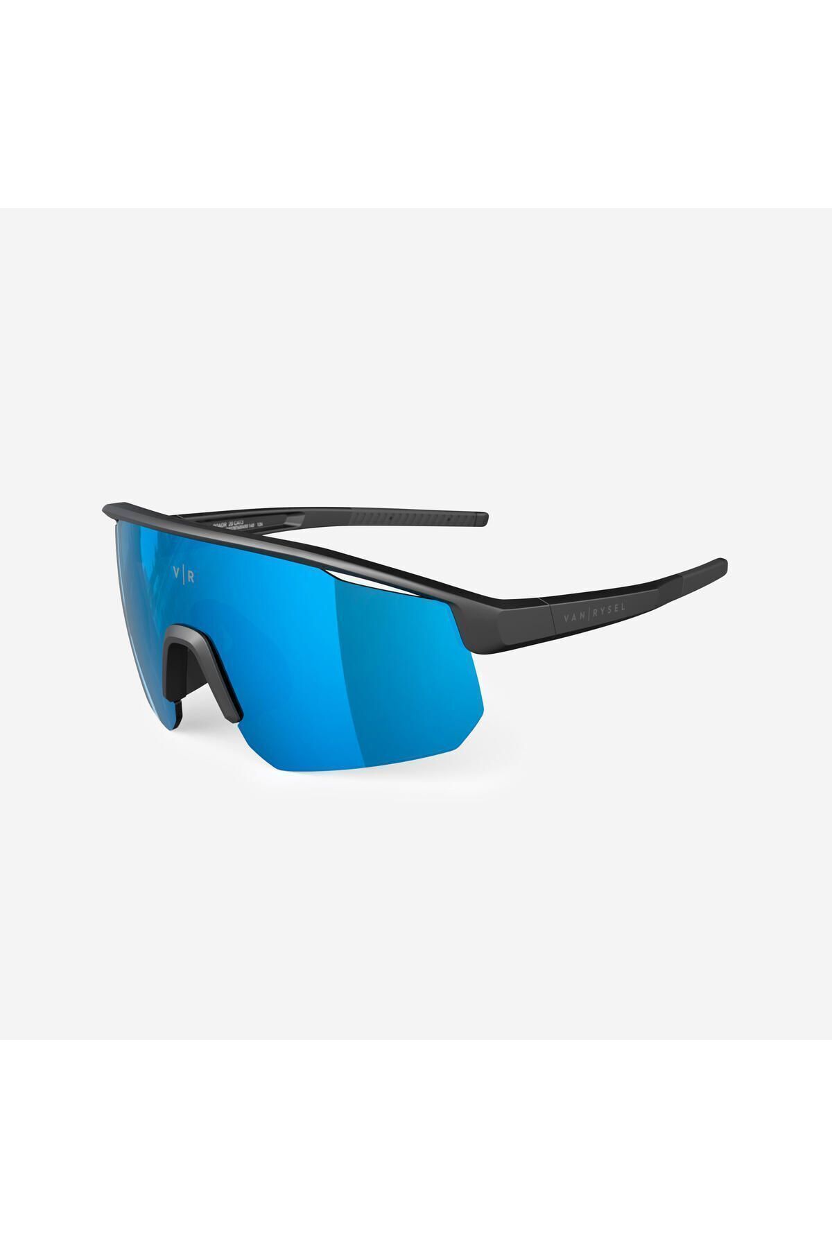Decathlon Bisiklet Gözlüğü - Yetişkin 3. Kategori - Siyah/mavi - Roadr 900