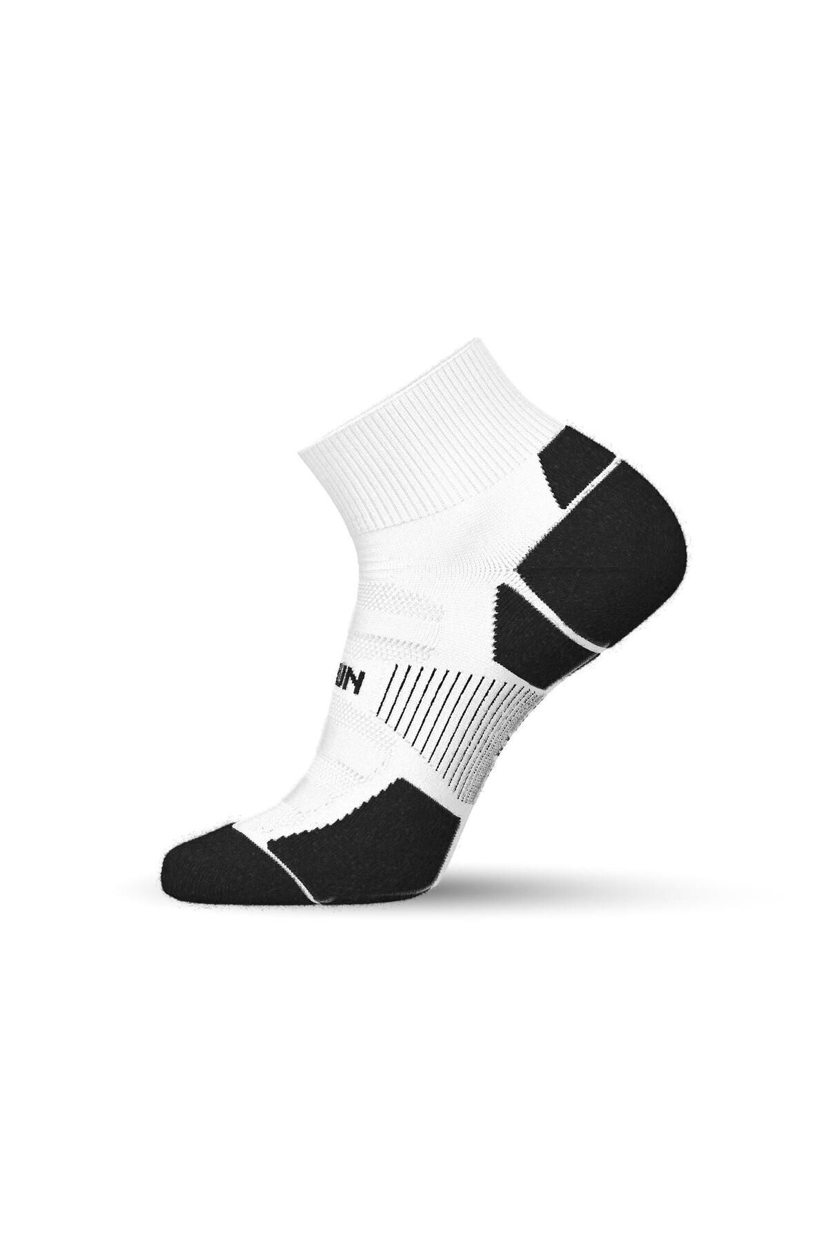 Decathlon Orta Boy Konçlu Koşu Çorabı - Ince - Beyaz - Run900