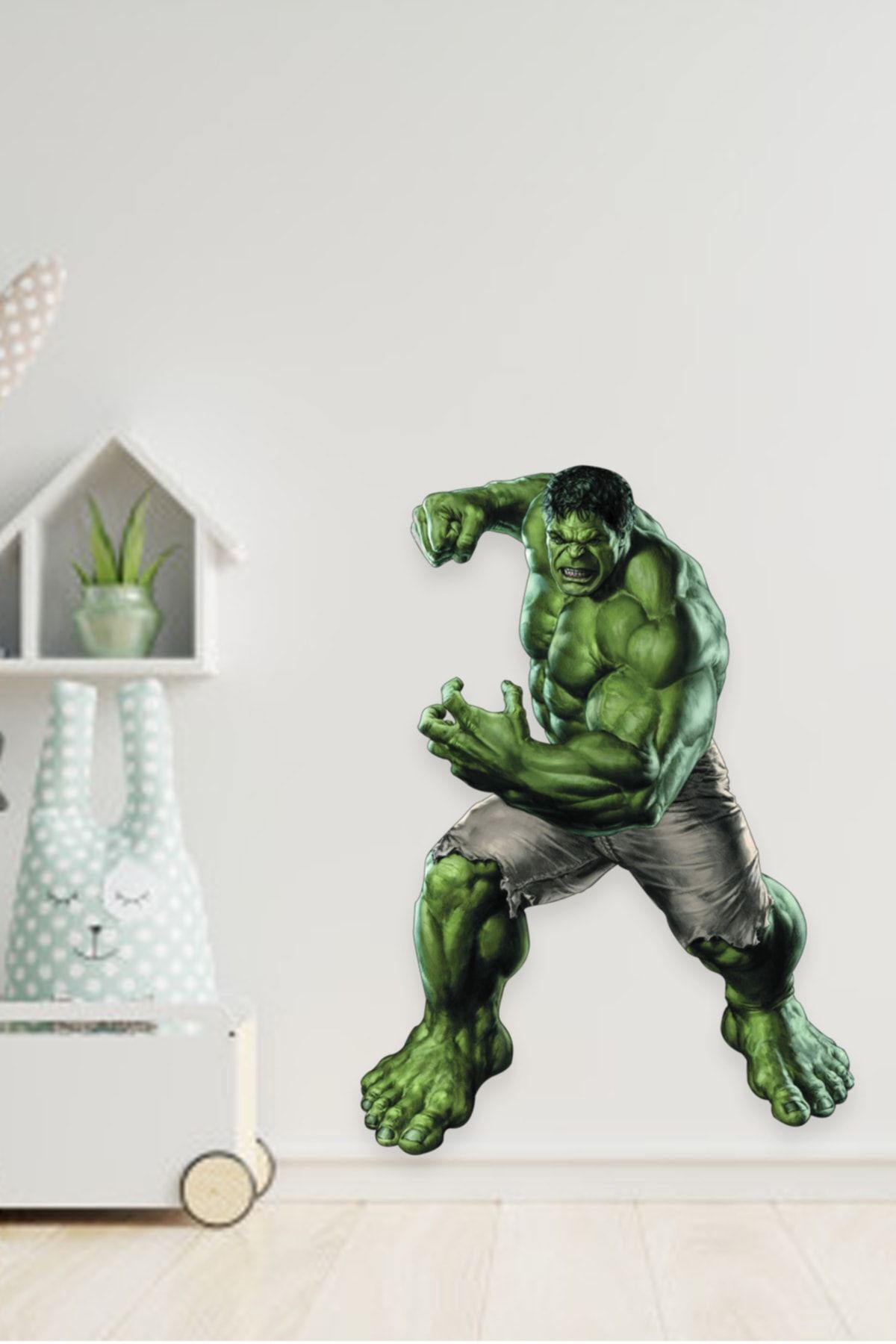 Sepet Yıldızı Avengers Hulk Çocuk Odası Duvar Kağıdı Aksesuarları Süsü Duvar Sticker 40x60 Cm