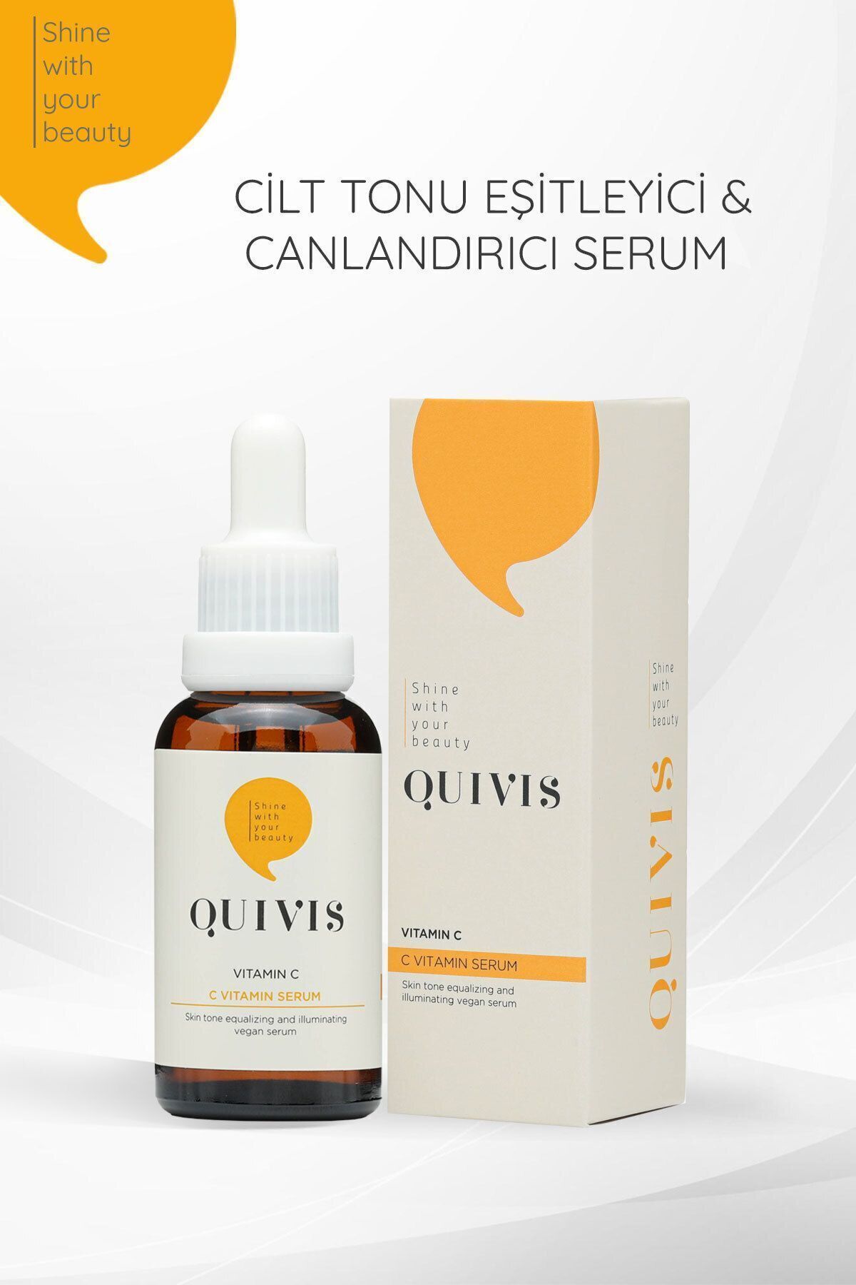 Quivis Cilt Tonu Eşitleyici ve Gözenek Sıkılaştırıcı C Vitamini Serum 30 ML