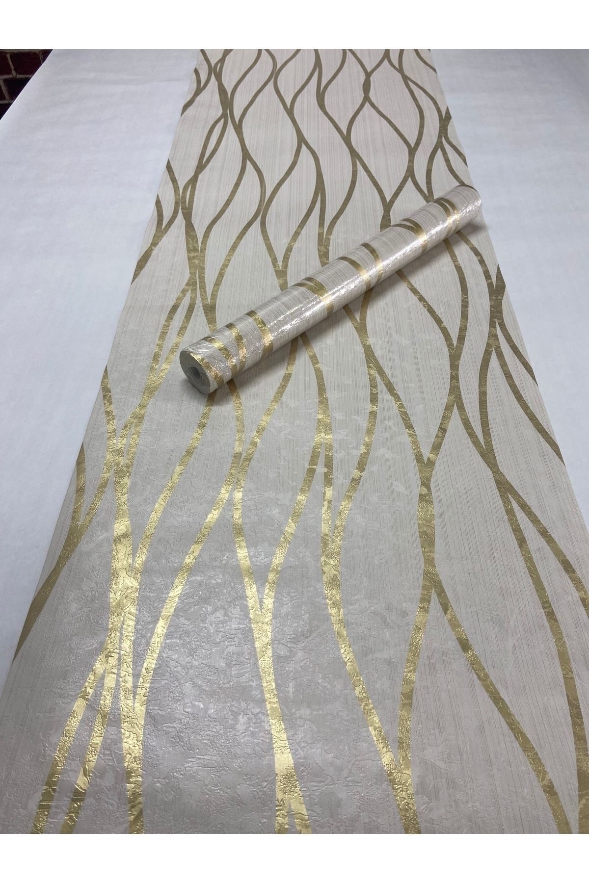Golden Gold Şal Desen Duvar Kağıdı 53x10metre Rulo