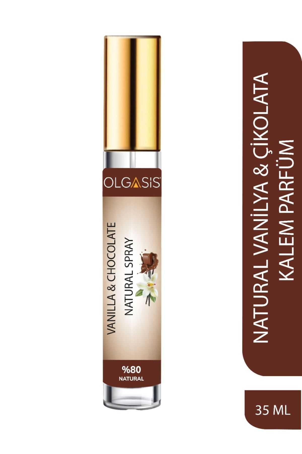 Olgasis Vanilla & Chocolatte Natural Spray %80 Natural Vanilya & Çikolata Kalem Parfüm 35 Ml Pen Parfume