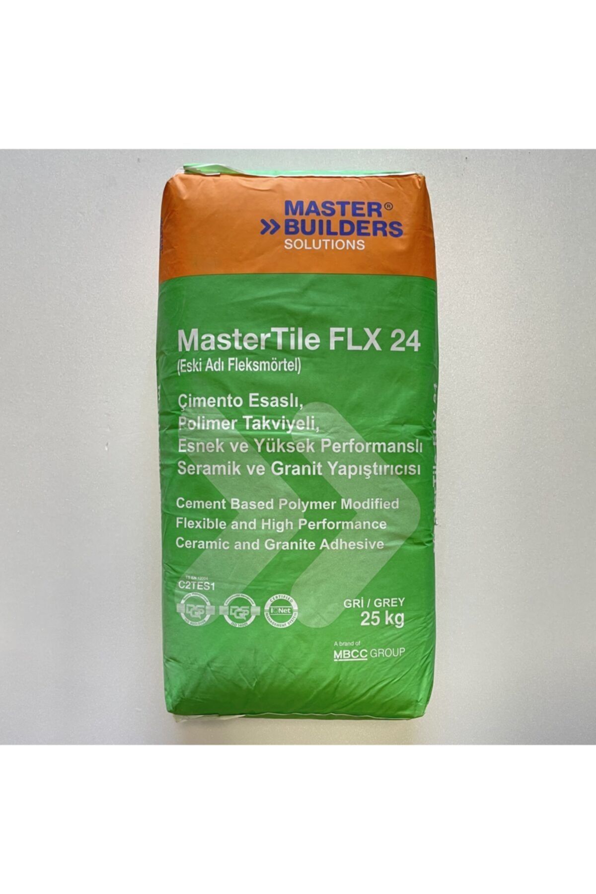 Basf Masterseal Mastertile Flx 24 - Fleksmörtel Gri 25kg Çimento Esaslı Polimer Takviyeli Esnek Granit Yapıştırıcısı