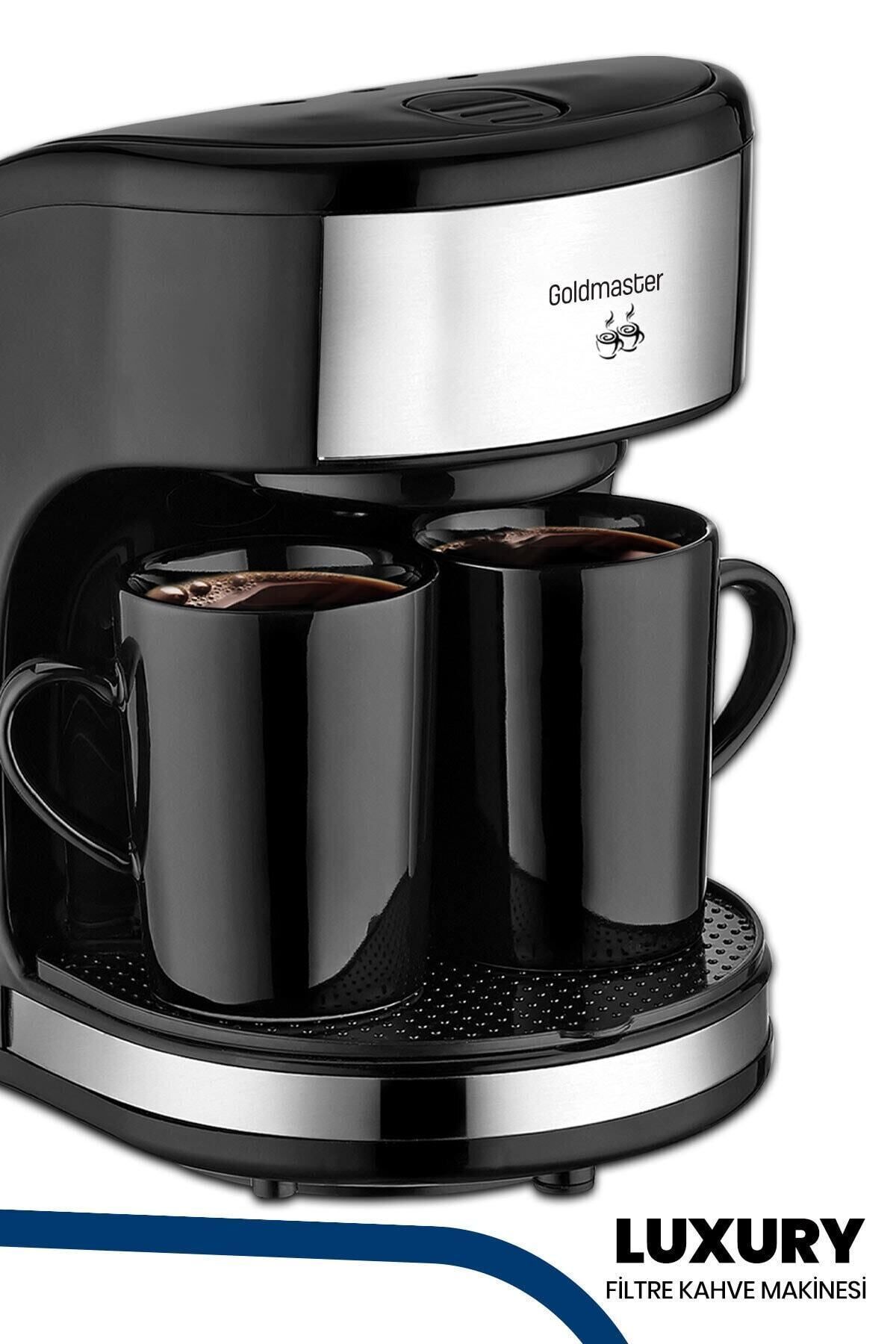 GoldMaster Luxury Inox Çift Kupa Hediyeli Filtre Kahve Makinesi In6325