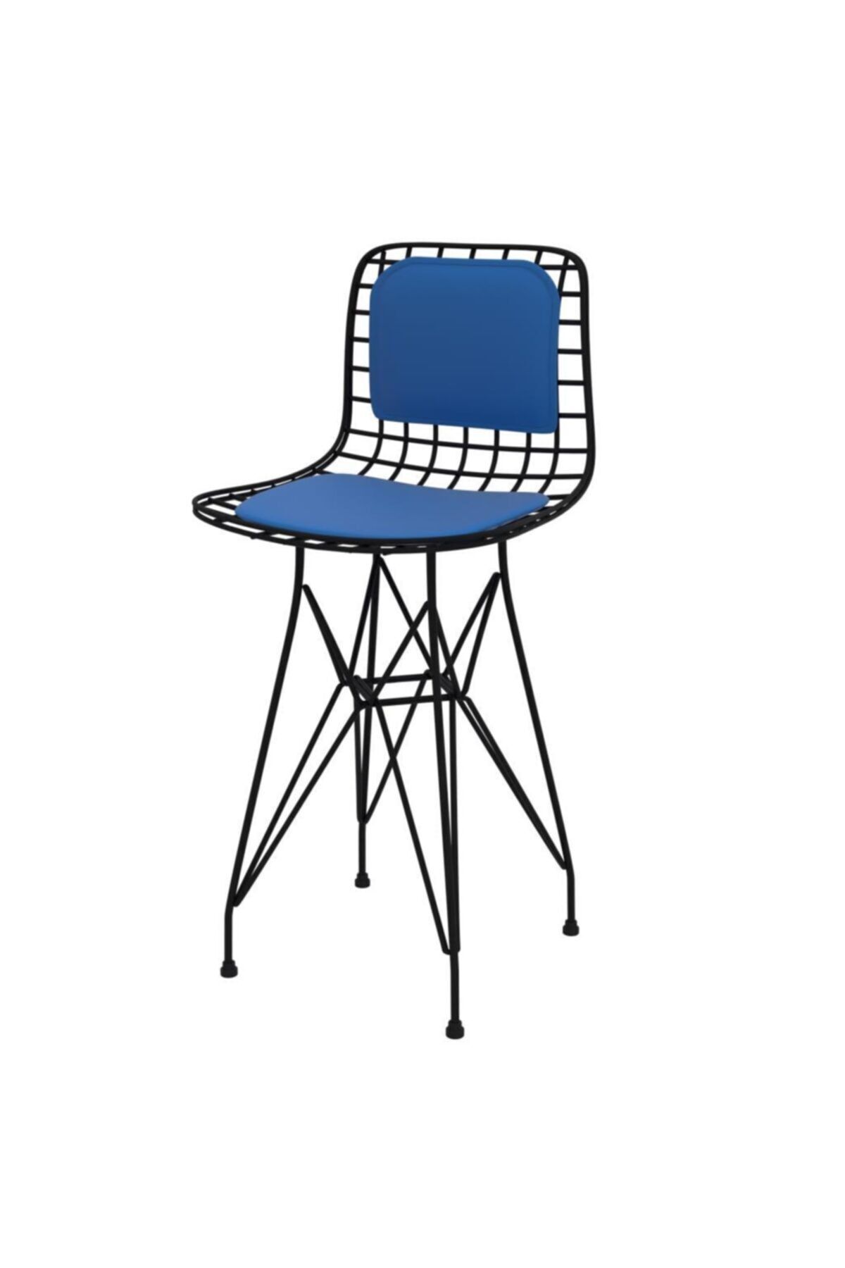Kenzlife Knsz  tel bar sandalyesi 1 li uslu syhmvi sırt minderli 55 cm oturma yüksekliği