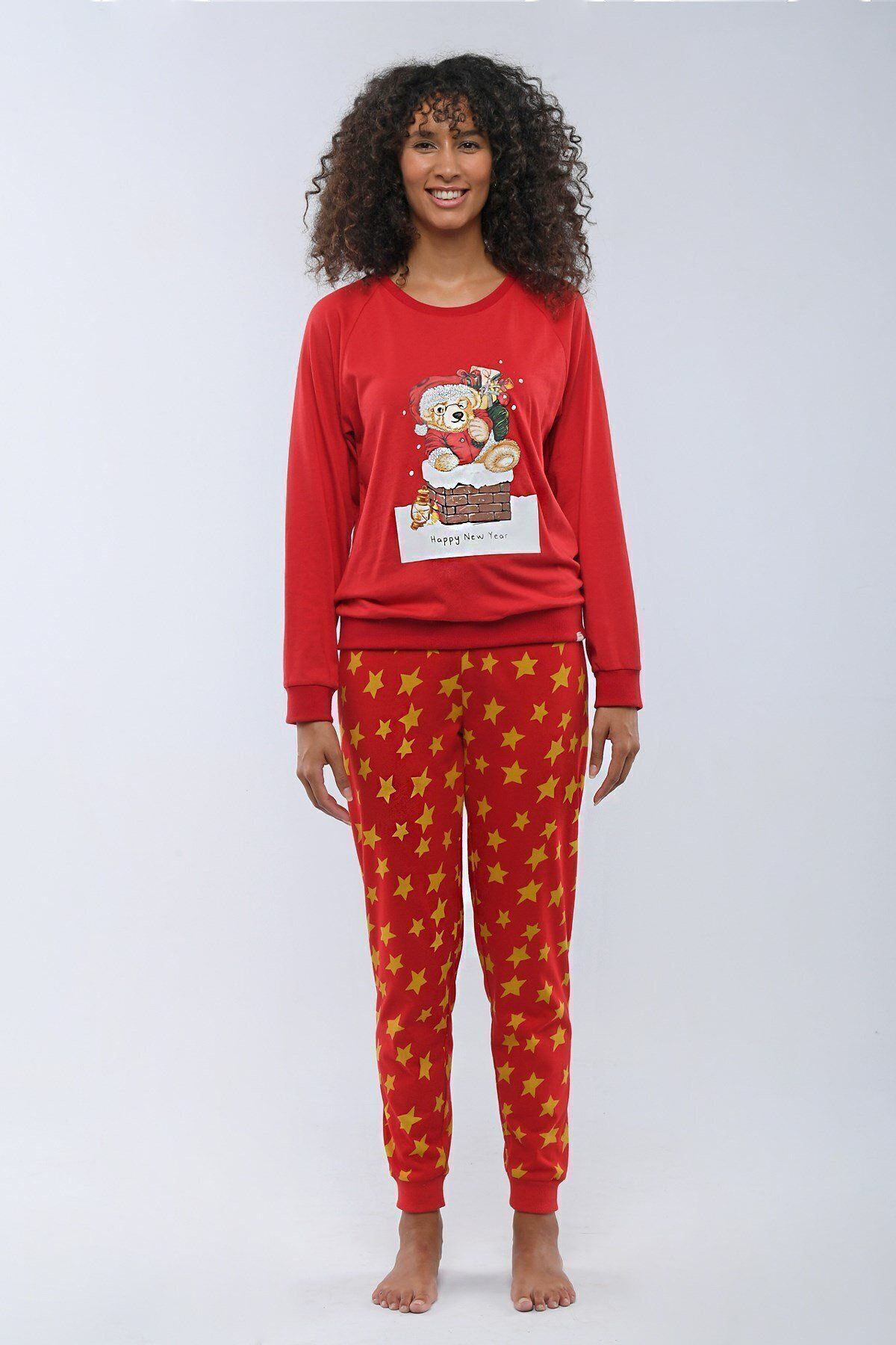 Katia & Bony Christmas Spirit Kadın Pijama Alt Kırmızı