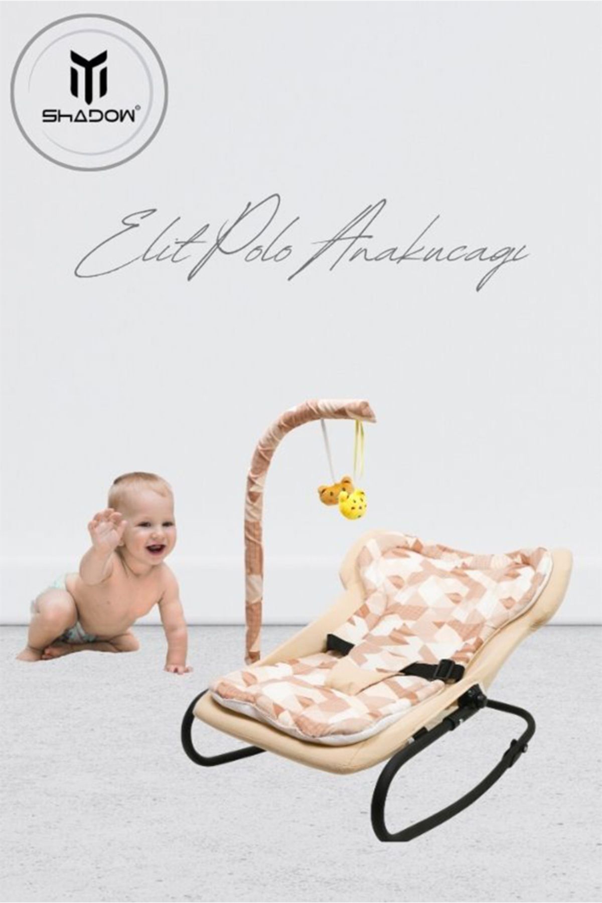 Happy Baby Elit Polo Anakucağı -kademeli-sallanır-sabitlenebilir-oyuncaklı - Ana Kucagı- Hazır Kurulu Gelir