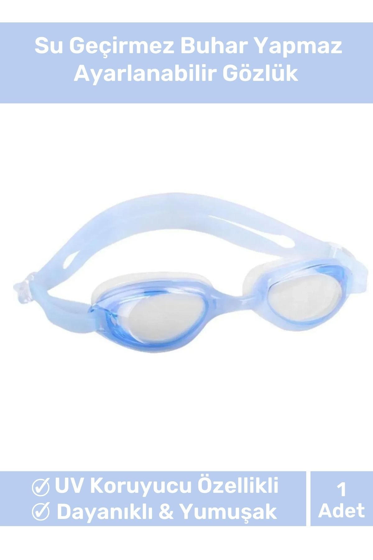 Genel Markalar Premium Ayarlanabilir Su Geçirmez Buhar Yapmaz Junior Havuz Deniz Çocuk Yüzücü Gözlüğü