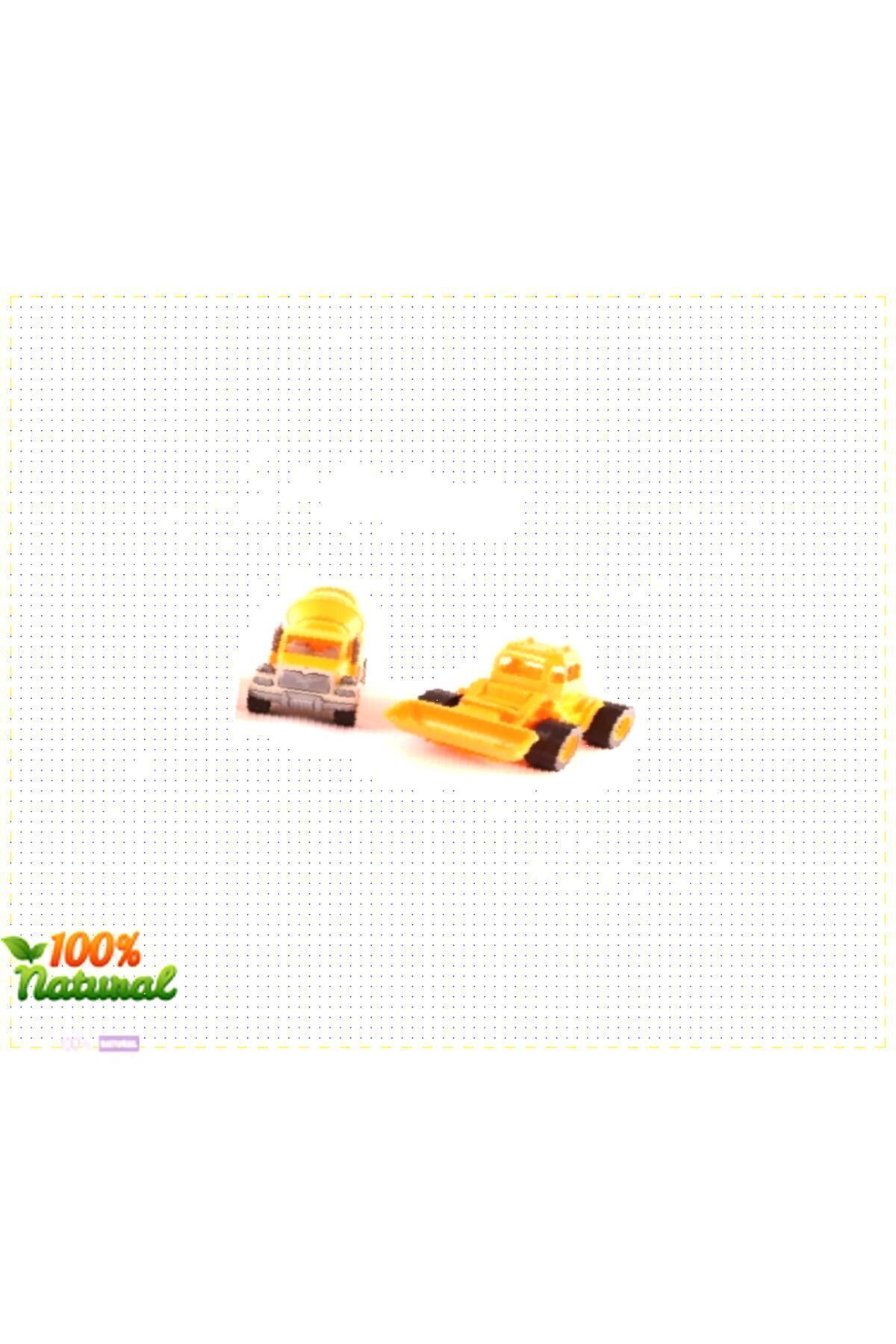 OMZ 2li Oyuncak Inşaat Seti Kepçe Ve Beton Mikseri 26x26*16cm Kız Cocuk Oyuncak Erkek Egitici Oyuncak